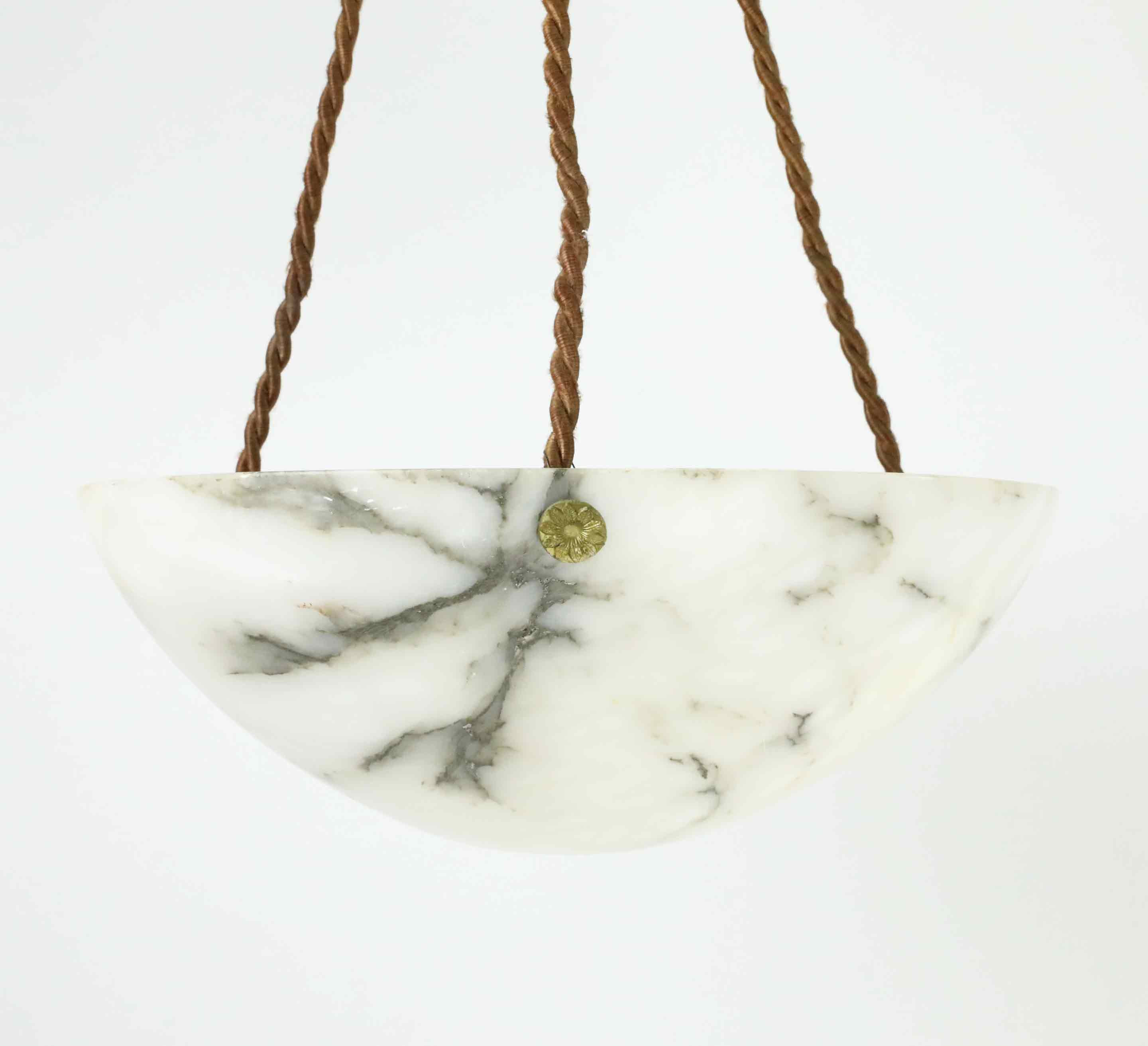 TAKLAMPA, Alabaster, Swedish Grace, 1930-tal.
