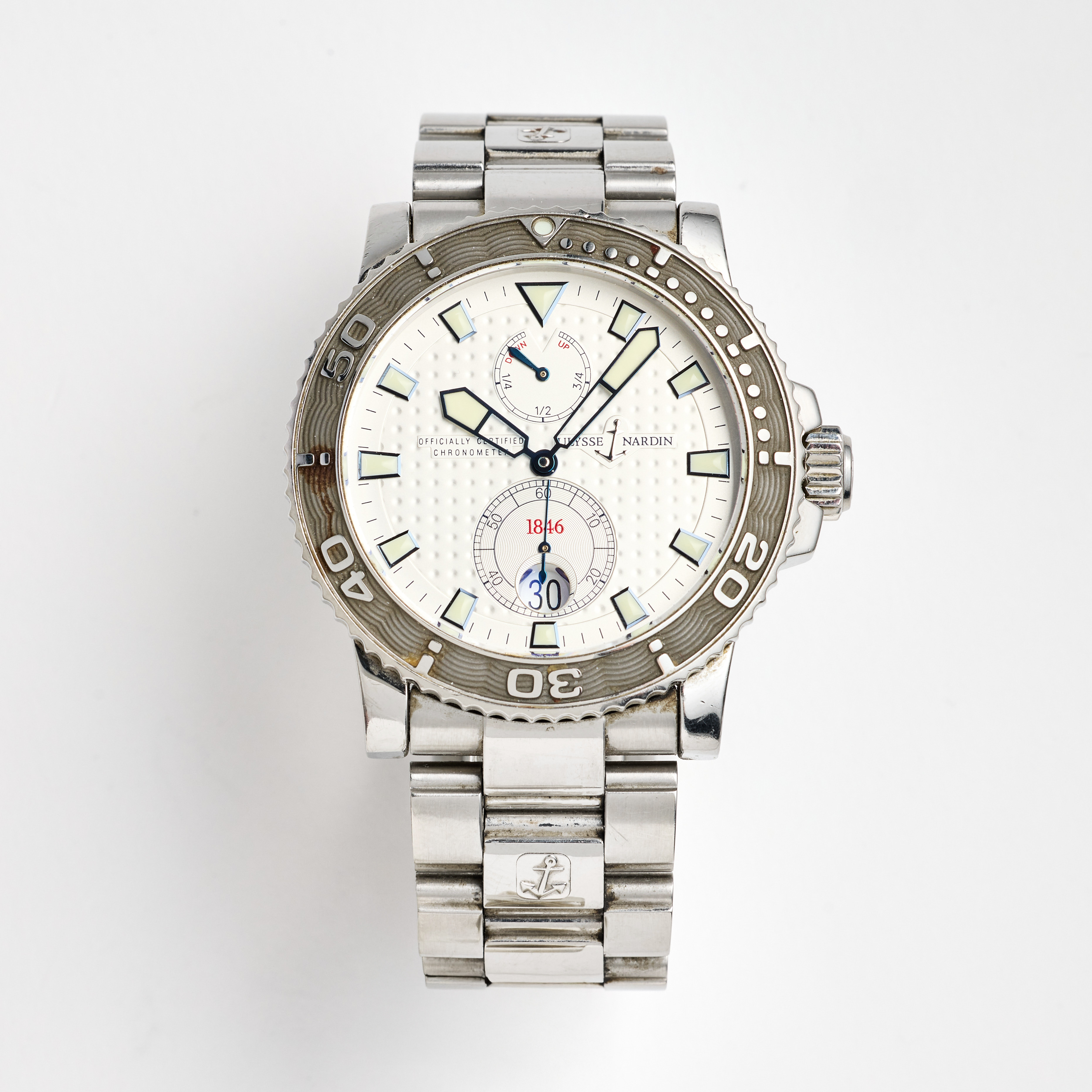ULYSSE NARDIN, Maxi Marine Diver, Chronometer, armbandsur, 43 mm, stål, ca 2010.