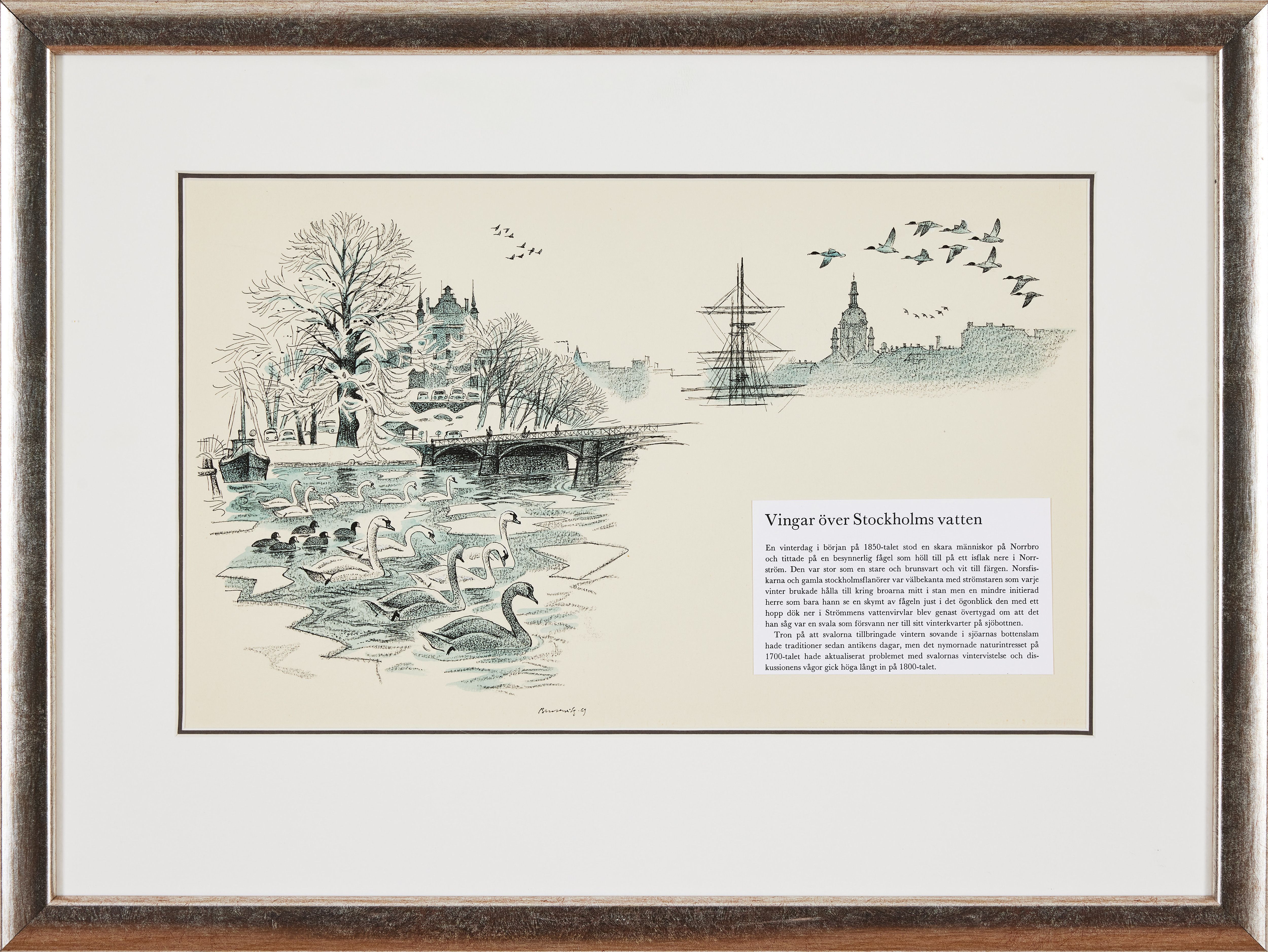 GUNNAR BRUSEWITZ. "Vingar över Stockholms vatten" ur "Stockholm staden på landet".