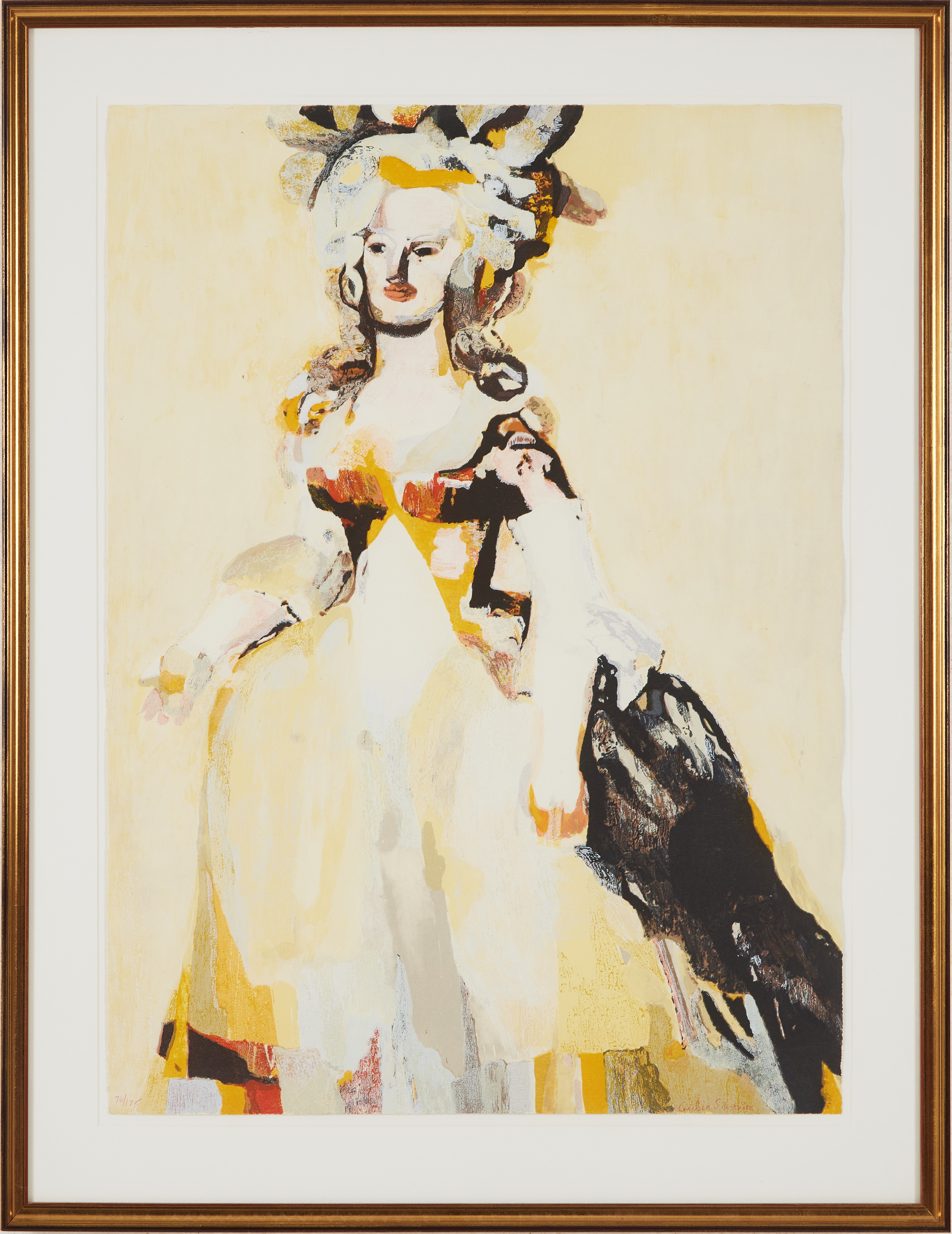 CECILIA SIKSTRÖM. Marie, kombinationstryck litografi+serigrafi, signerad och numrerad 76/175.