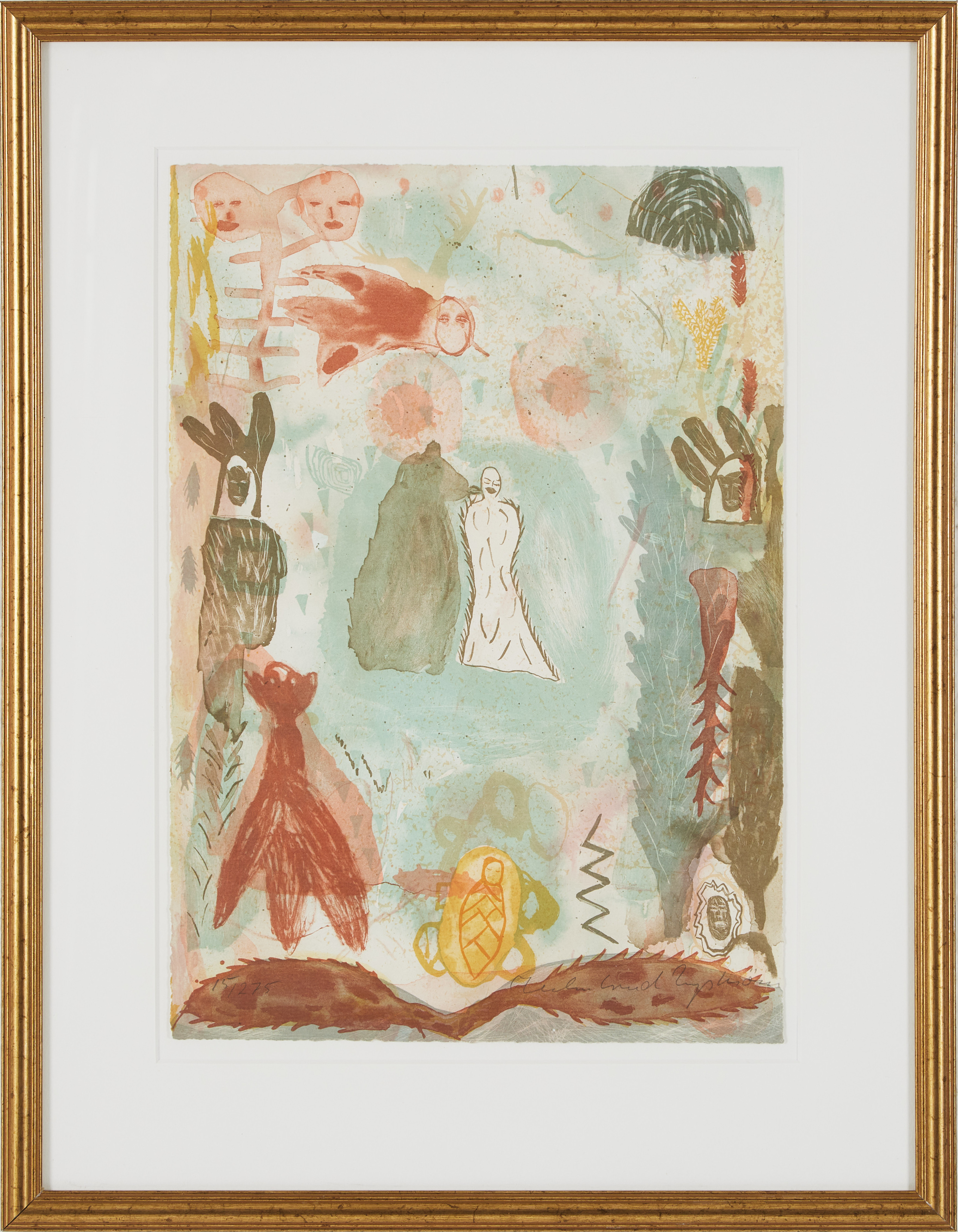 HELMTRUD NYSTRÖM (2): Figurkompositioner, färglitografier, signerade och numrerade 15/275.