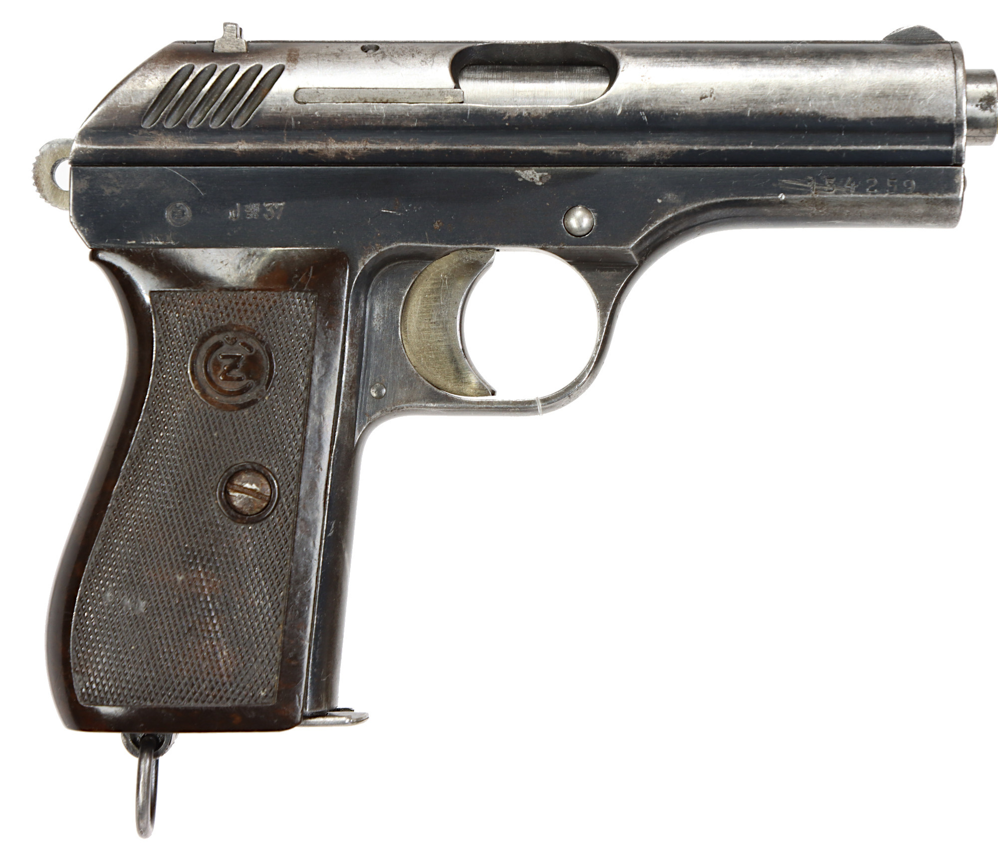 PISTOL, fabrikat CZ, modell 24, kaliber .380 ACP, tillv.nr 154259, se-nr SE0129201.