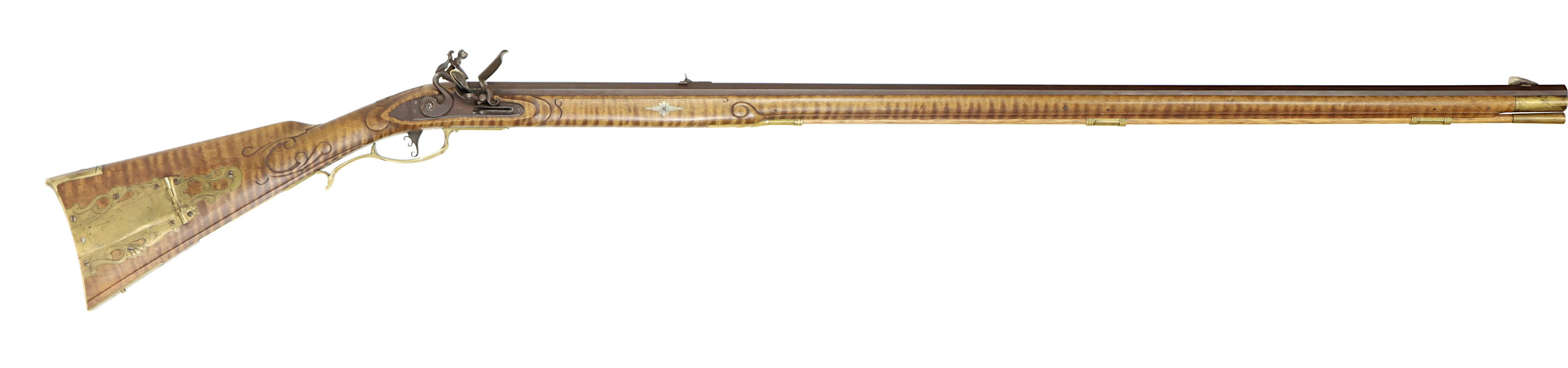 GEVÄR, amerikanskt, Enkelskott, fabrikat Douglas, modell Slaglås/Flintlås, kaliber .50 Svartkrut, tillv.nr 4739, se-nr Begagnad.