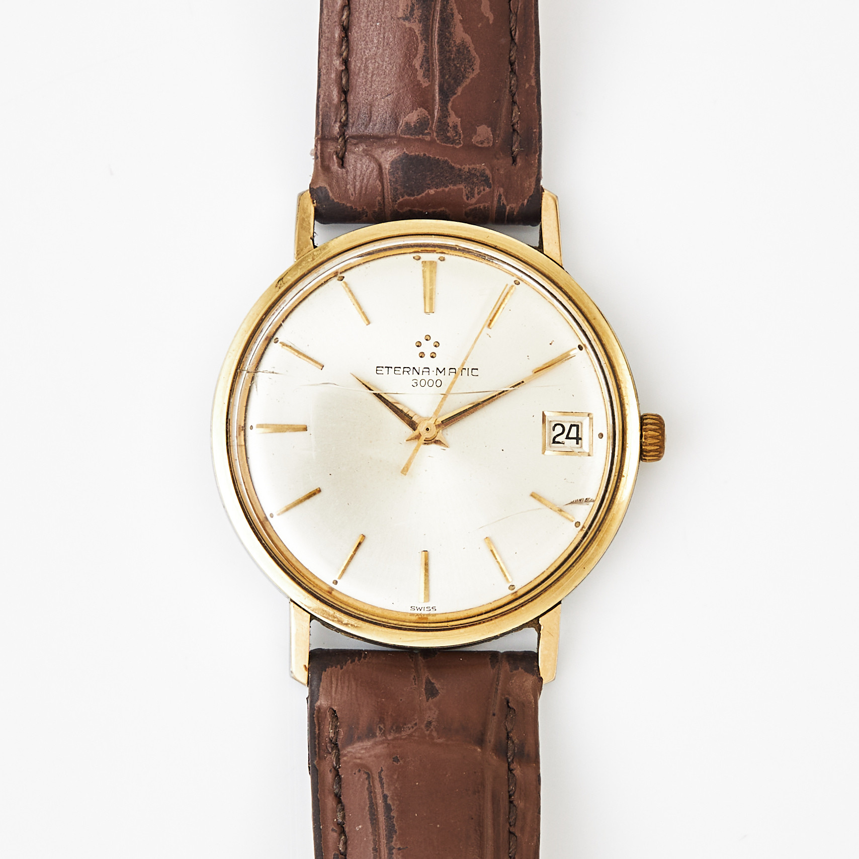 ETERNA-MATIC, 3000, armbandsur, 34 mm, guld stål, ca 1962.