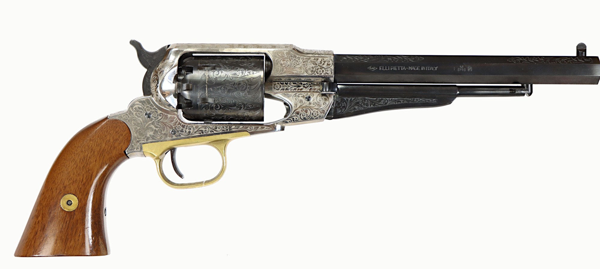 SLAGLÅSREVOLVER, fabrikat F.Llipietta, modell 1858 Army, kaliber .44 Svartkrut, tillv.nr R338858.