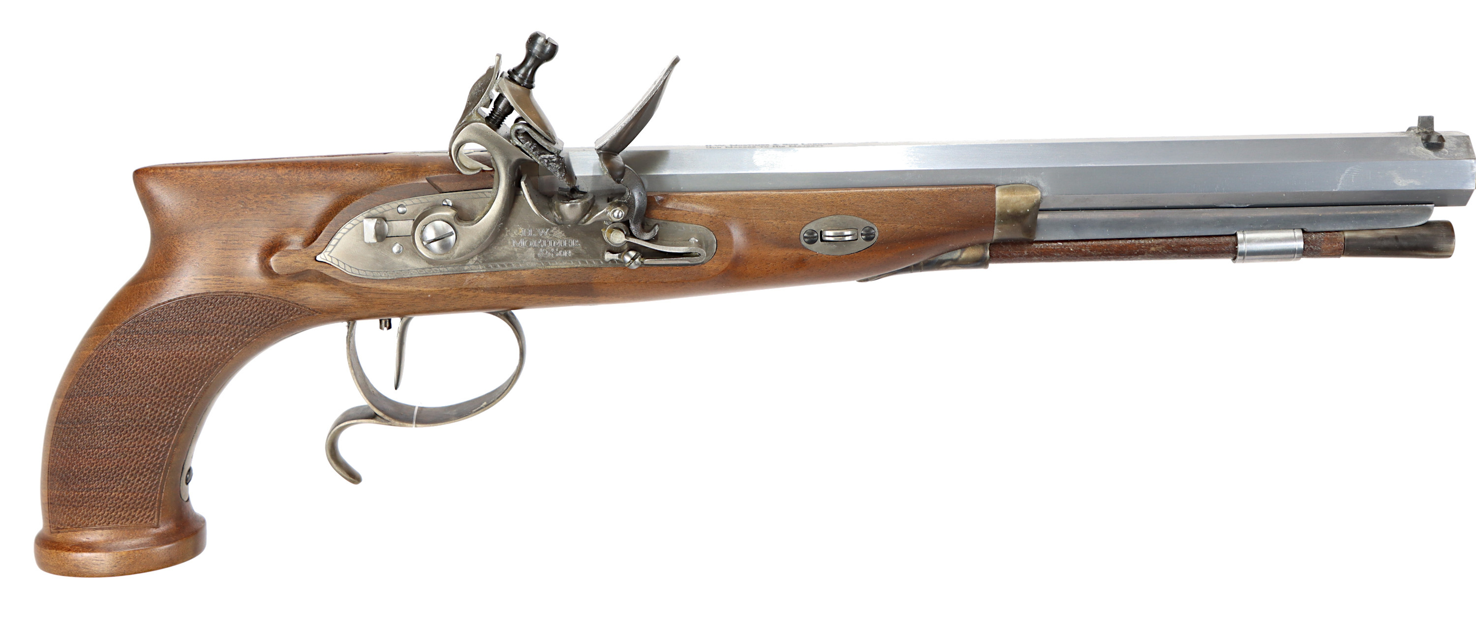 FLINTLÅSPISTOL, fabrikat Davide Pedersoli, modell HW Mortimer, kaliber .44, tillv.nr PD37292.