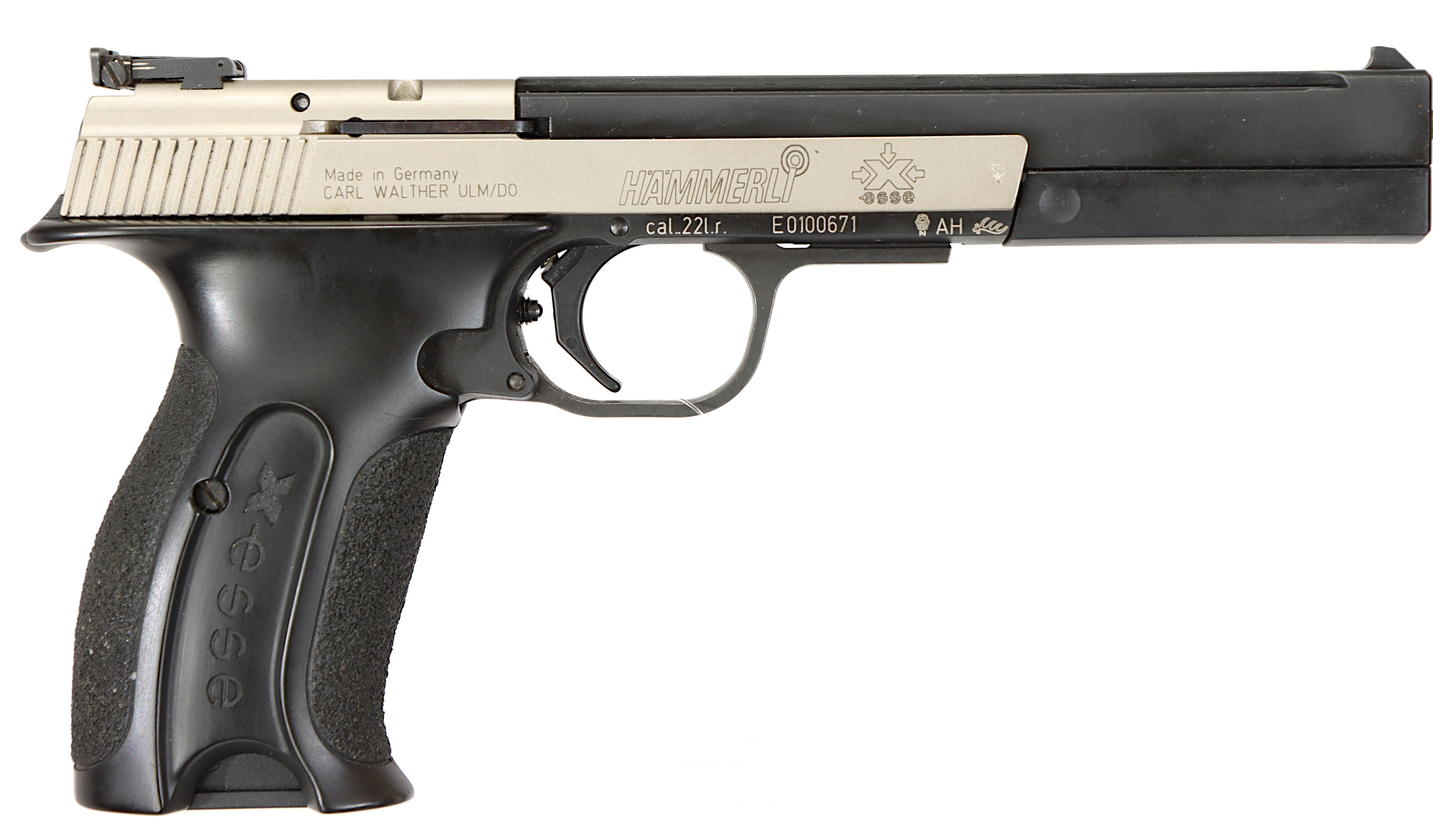 PISTOL, fabrikat Hämmerli, modell X-esse, kaliber .22lr, tillv.nr E0100671, se-nr SE2246504.