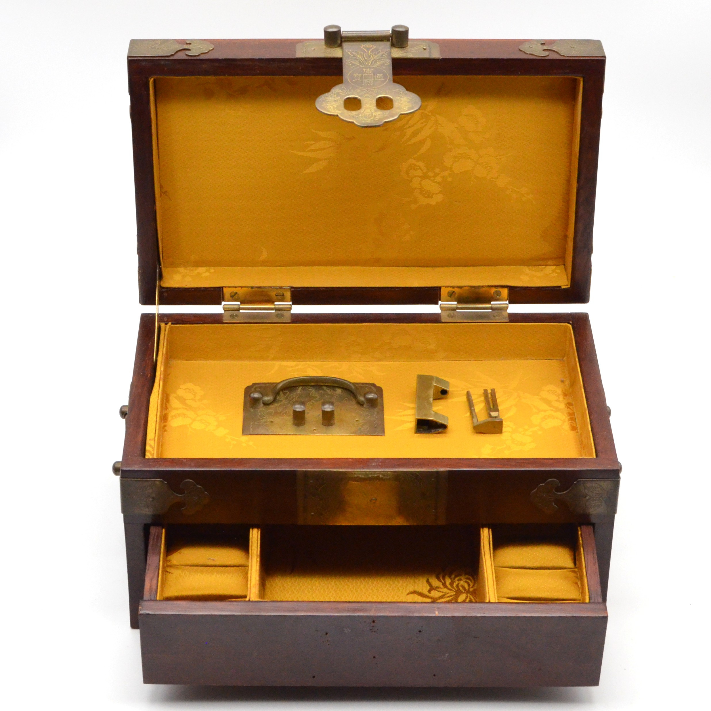 Images for 4551541. ANTIQUE ASIAN JEWELRY BOX WITH ORIGINAL LOCK, WOOD ...