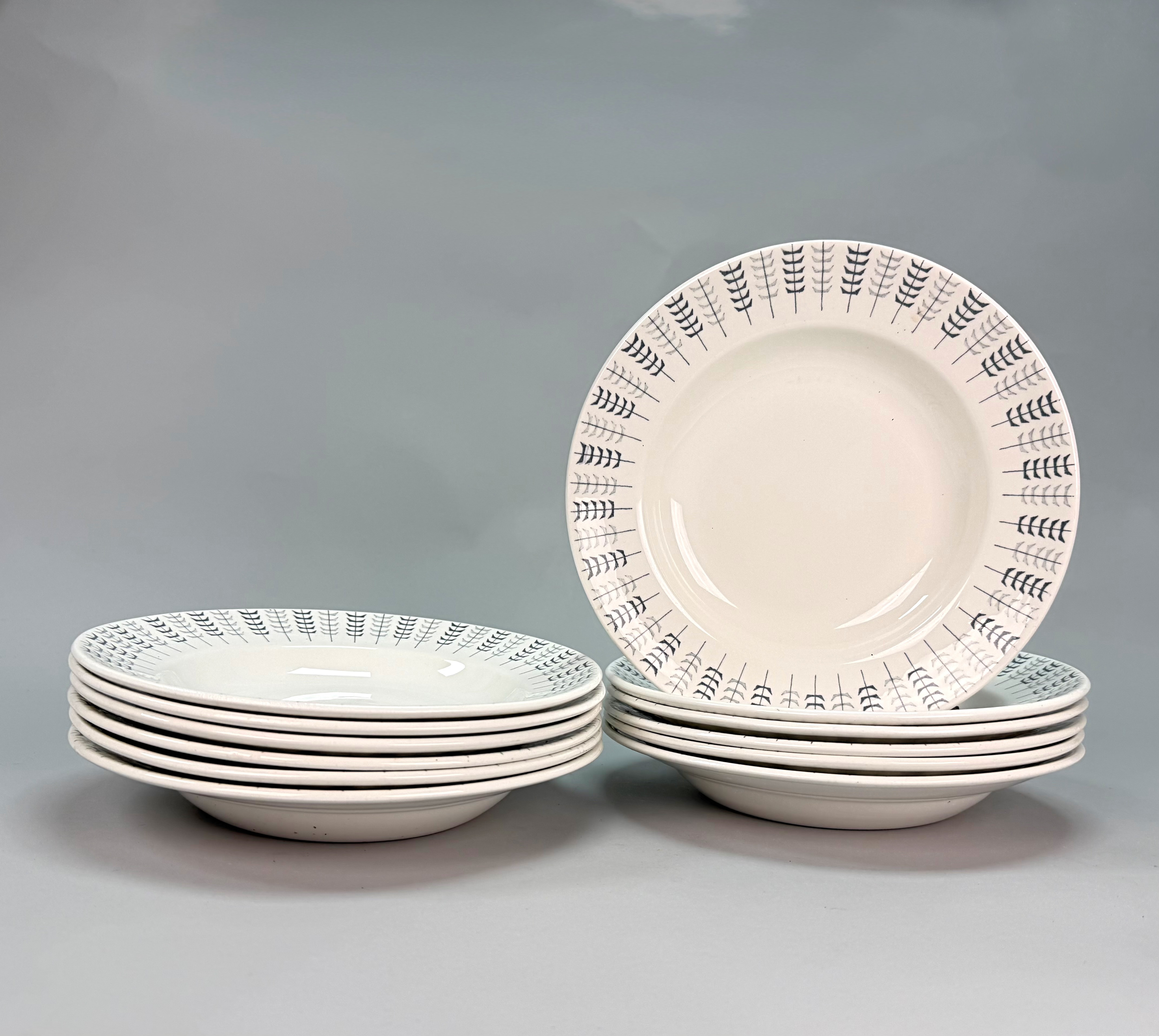 DJUPA TALLRIKAR RESO 12 st Gustavsbergs Porslinsfabrik, benporslin - Sweden design.