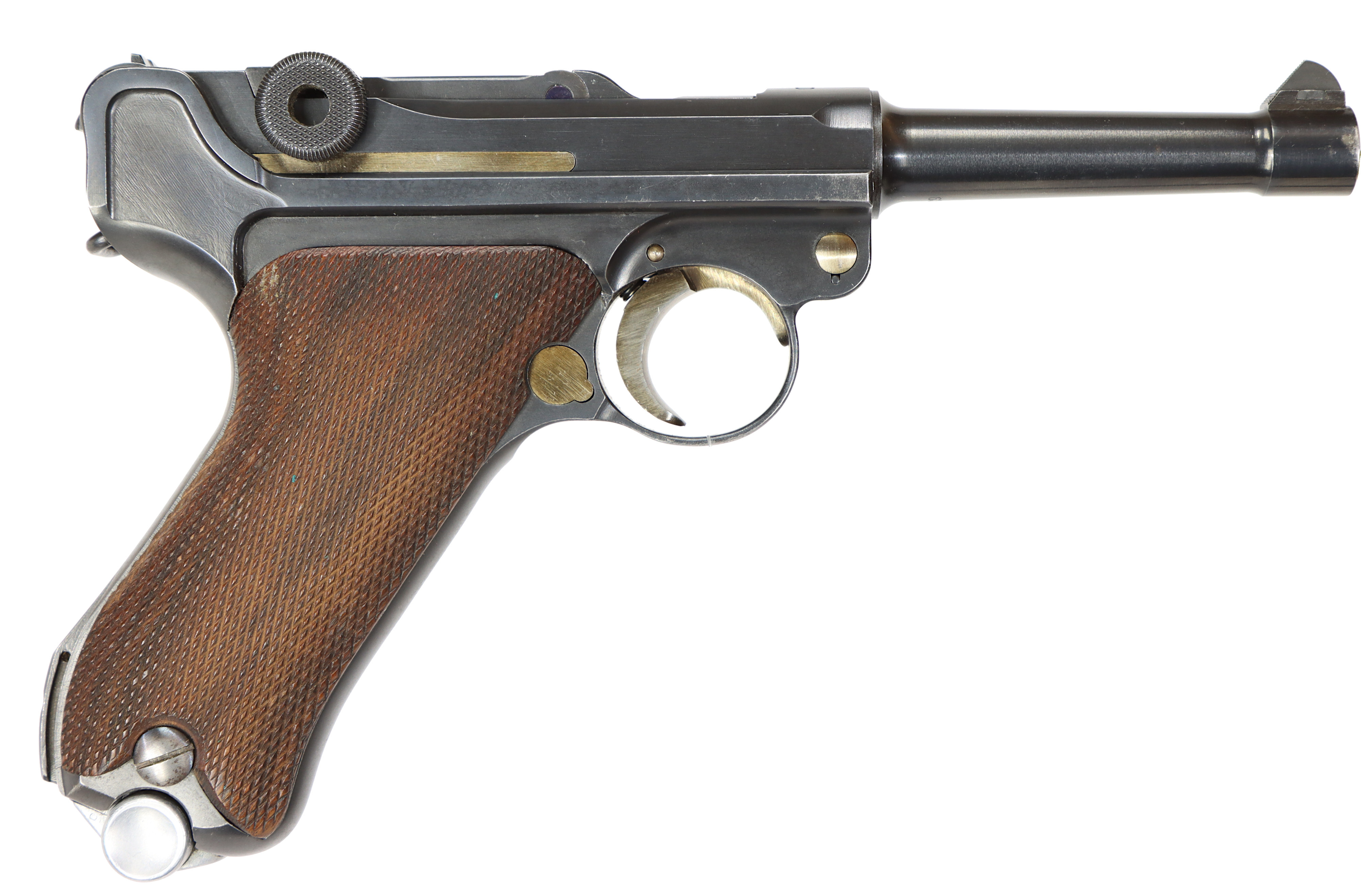 PISTOL, fabrikat Mauser Obendorf, modell P08, kaliber 9x19, tillv.nr 6396, se-nr SE0143457.