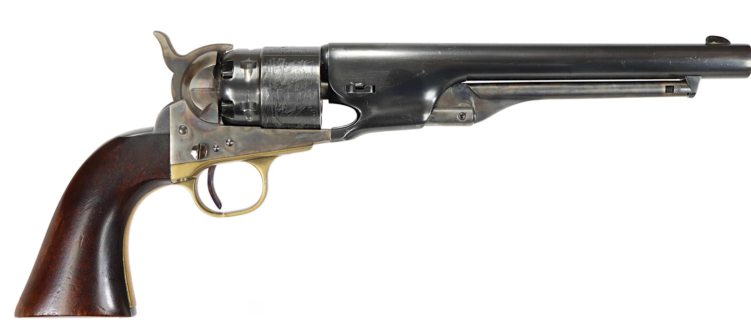 REVOLVER, fabrikat Colt, modell 1860 Army, kaliber .44 Svartkrut, tillv.nr 205101, se-nr SE0143476.