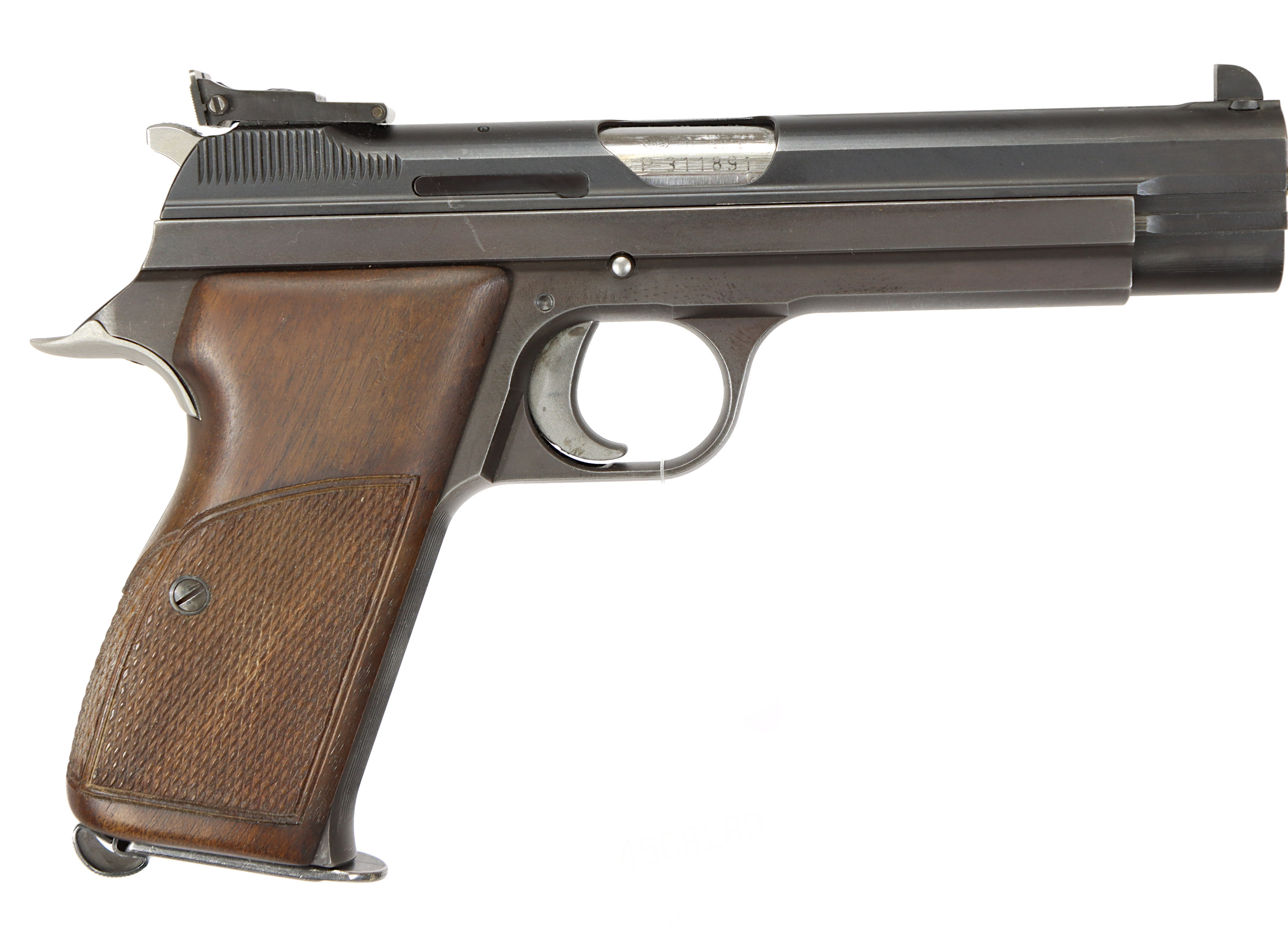 PISTOL, fabrikat SIG, modell P210-6, kaliber 9x19, tillv.nr P311891, se-nr SE0143464.