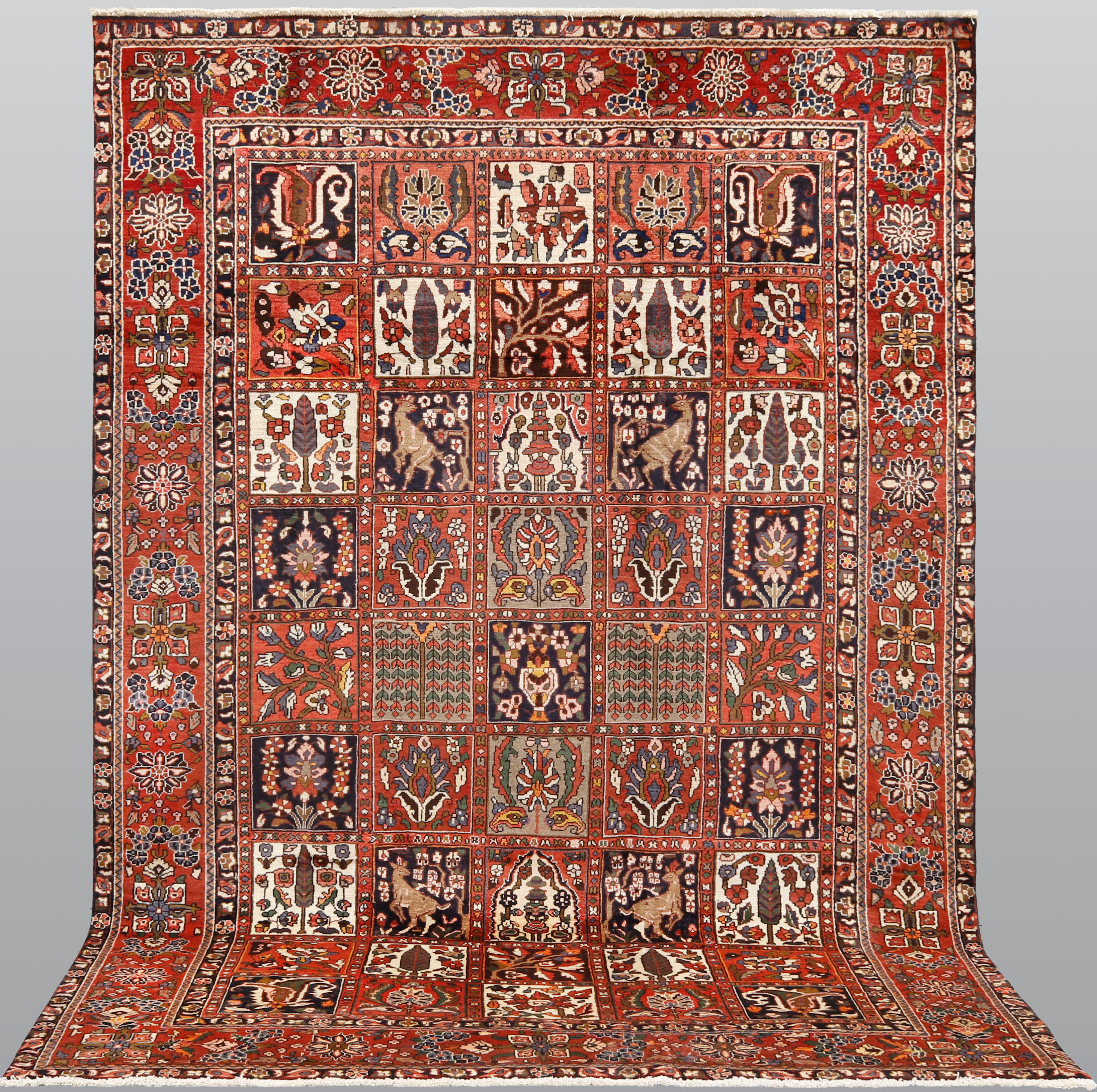 SALONGSMATTA Baktiari, trädgårdsmönstrad, 313x208 cm.