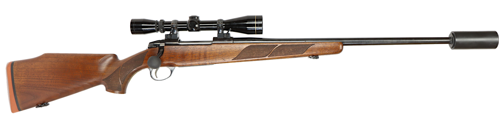 KULGEVÄR MED LJUDDÄMPARE, fabrikat Sako, modell 75 Hunter, kaliber .30-06, tillv.nr 426350, se-nr SE2187736.