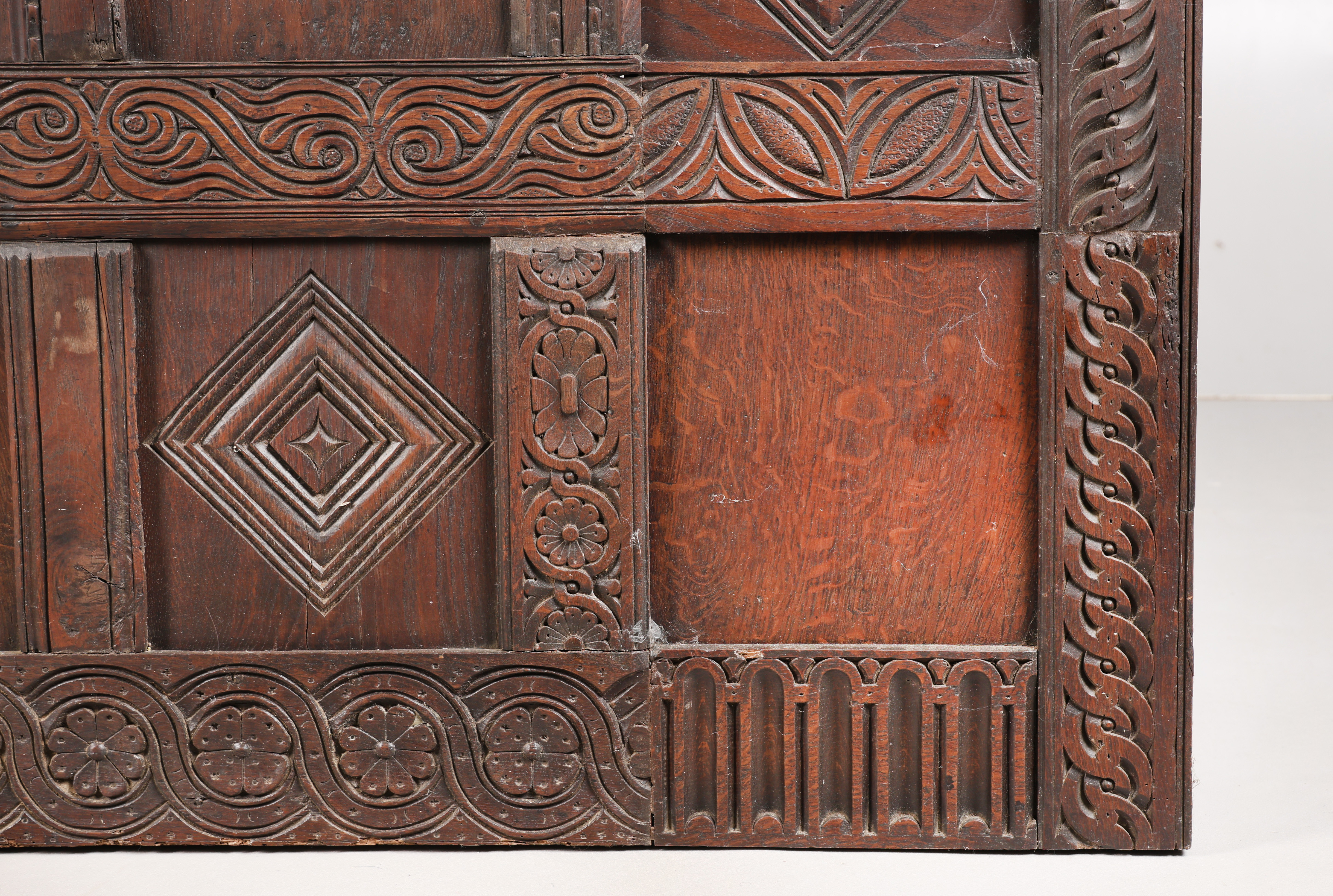 Images for 4575559. A 17TH CENTURY AND LATER CARVED OAK OVERMANTEL ...