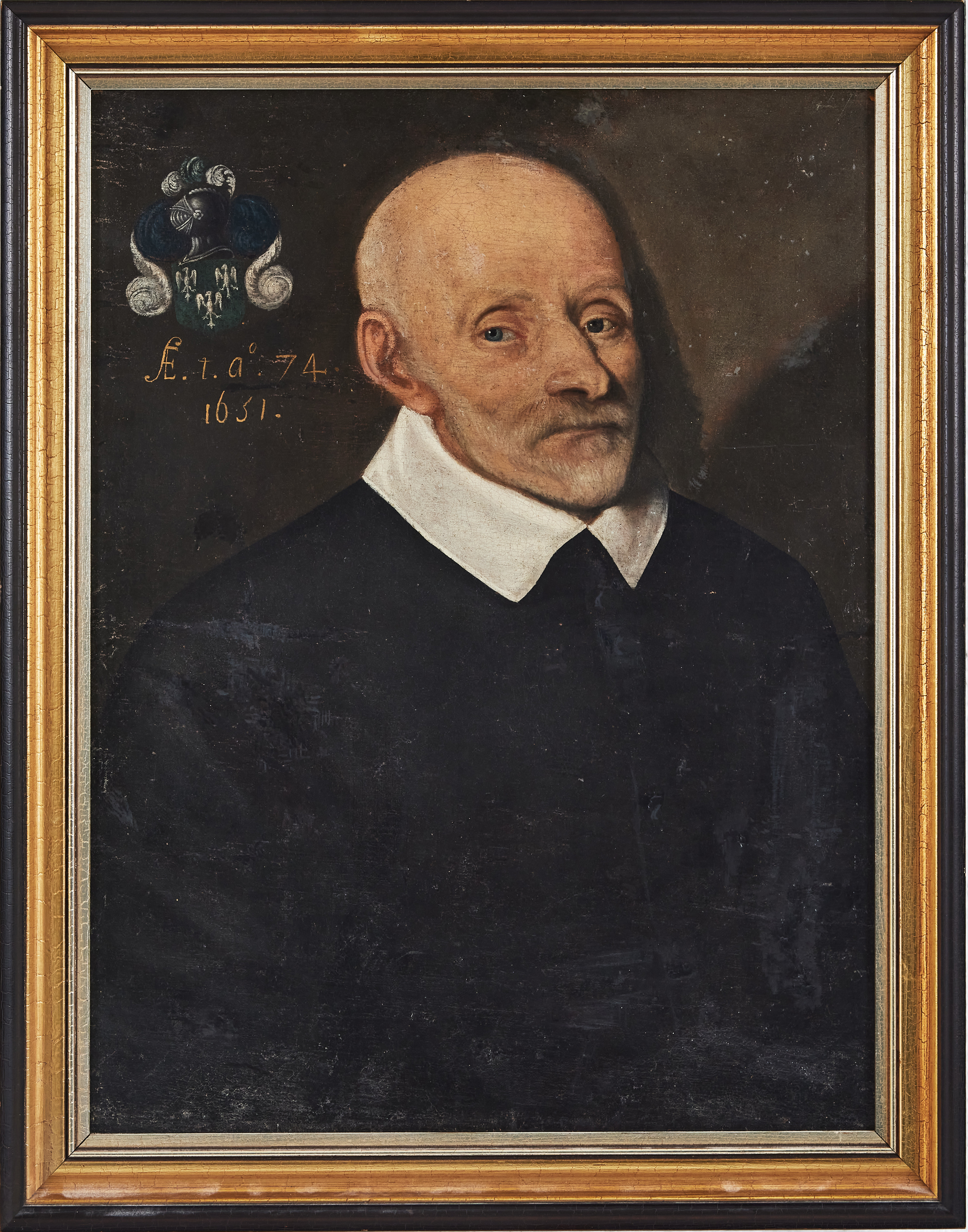 HOLLÄNDSK SKOLA. Porträtt av 74-årig adelsman, anno 1651.