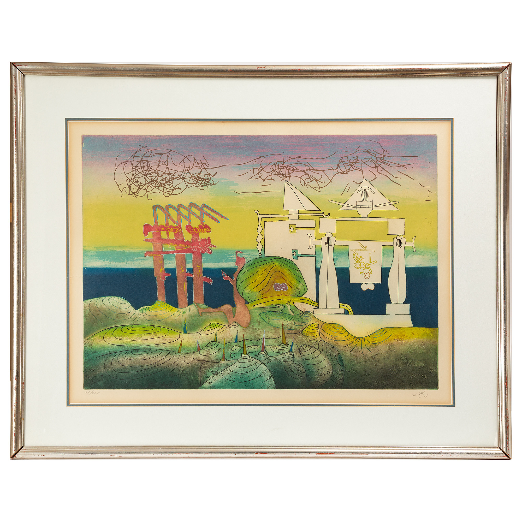 ROBERTO MATTA. Färgakvatint, signerad och numrerad 61/125.