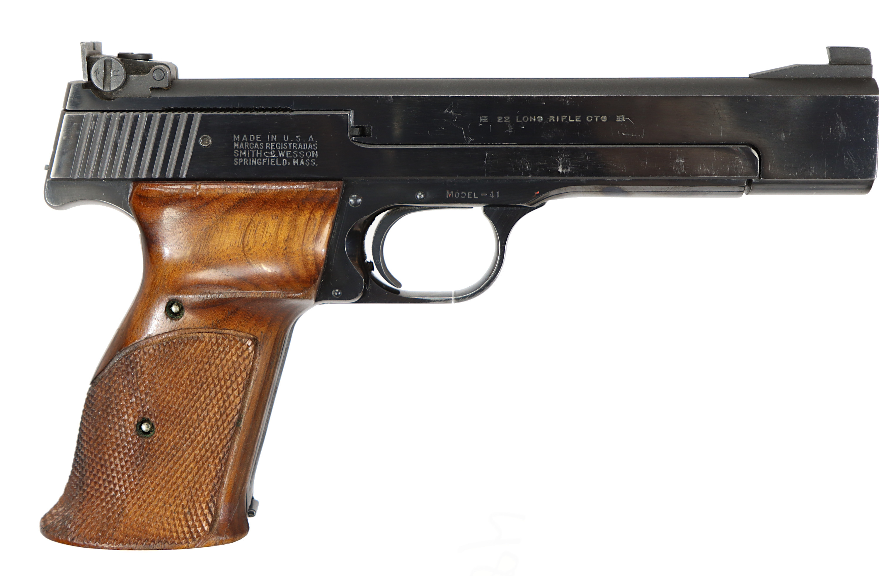 PISTOL, fabrikat Smith & Wesson, modell 41, kaliber .22lr, tillv.nr 114617, se-nr SE1050738.