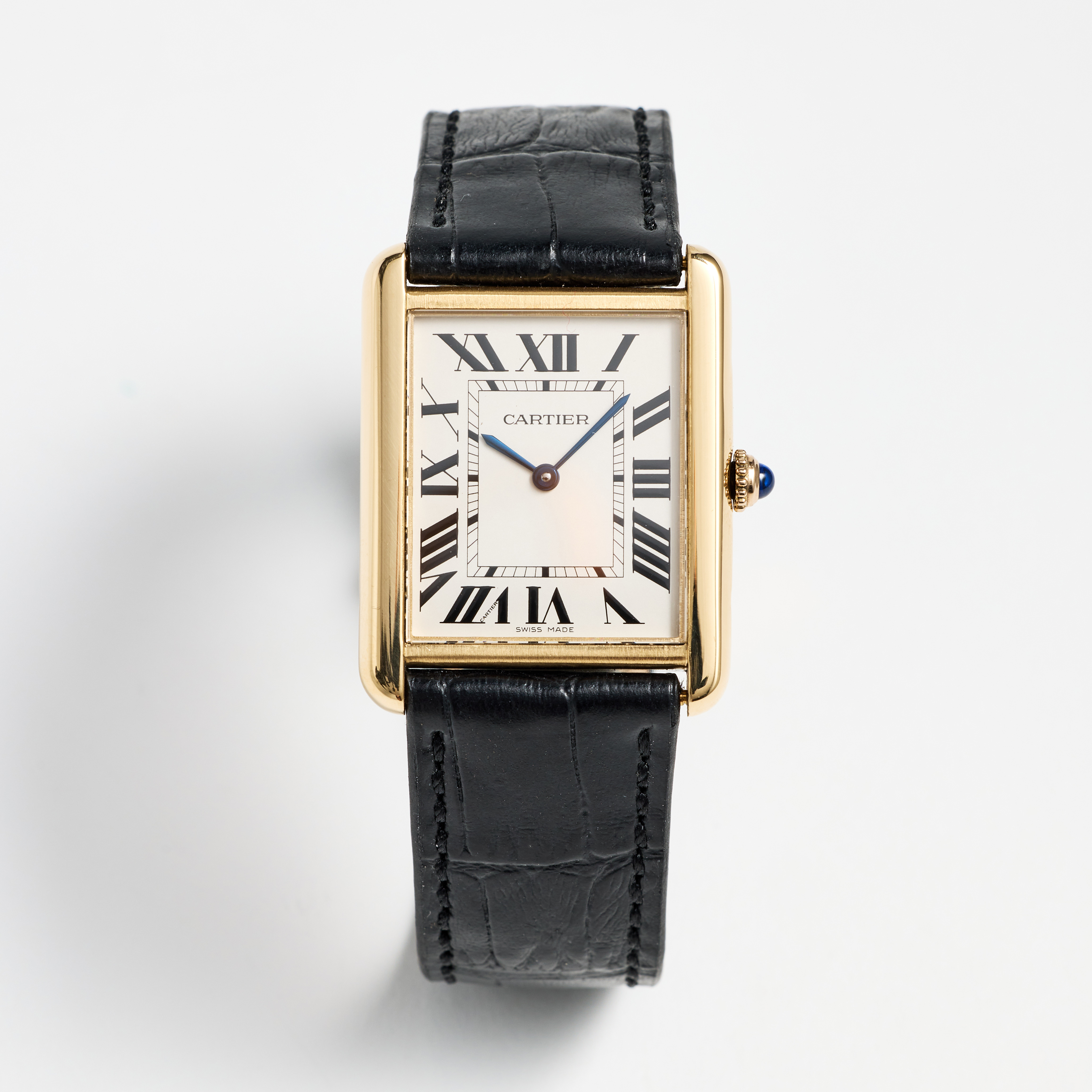 CARTIER, Tank Solo, armbandsur, 27,4 x 27,4 mm (34,8) mm, guld/stål, certifikat, december 2019.