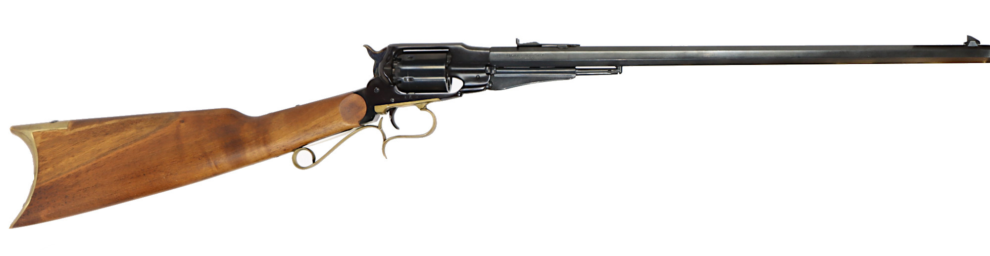 REVOLVERKARBIN, fabrikat Uberti, modell Remington 1858, kaliber .44 Svartkrut, tillv.nr 86140, se-nr SE1103398.