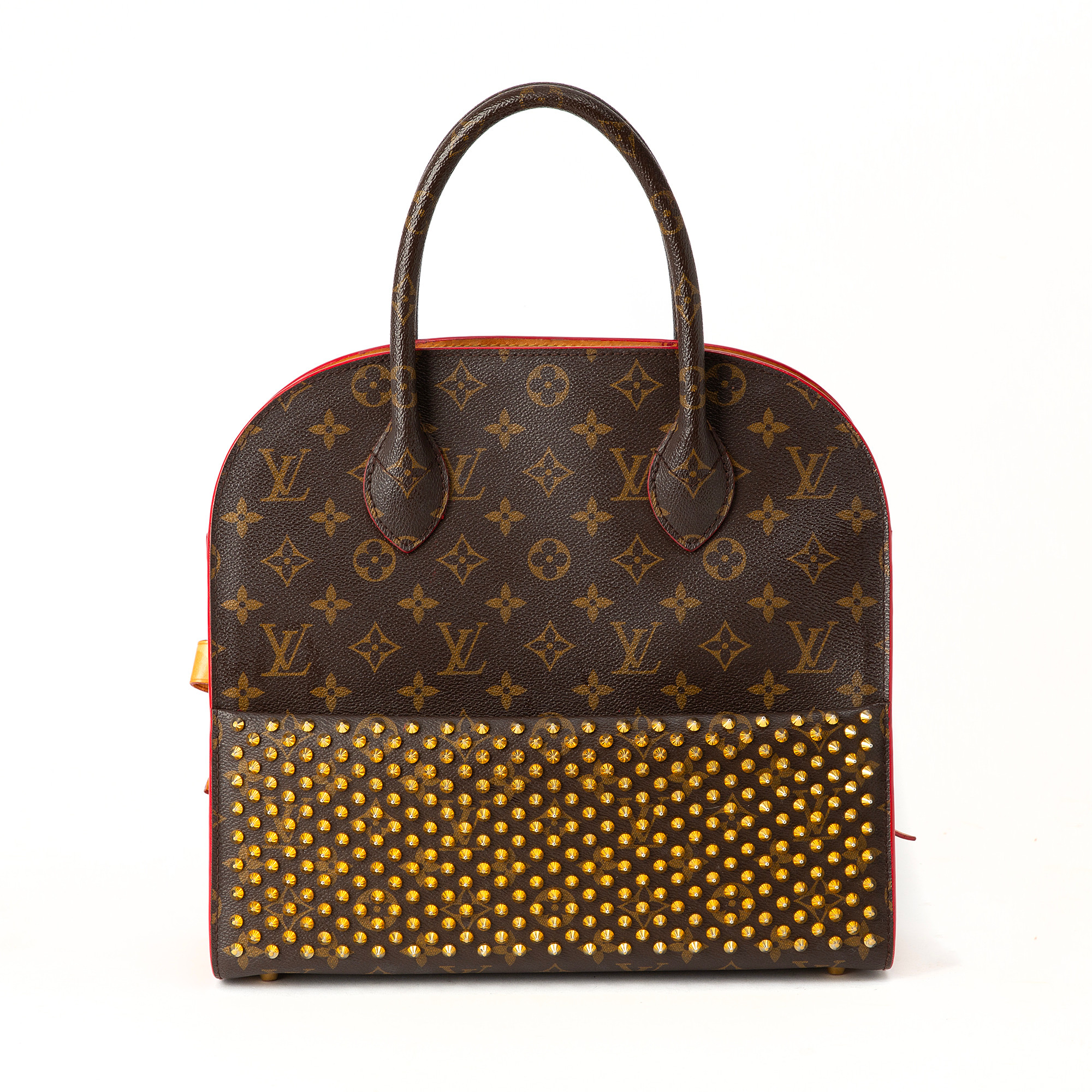 LOUIS VUITTON X CHRISTIAN LOUBOUTIN. Väska, "Iconoclast", Limited Edition, canvas samt ponnyhår, 2014.