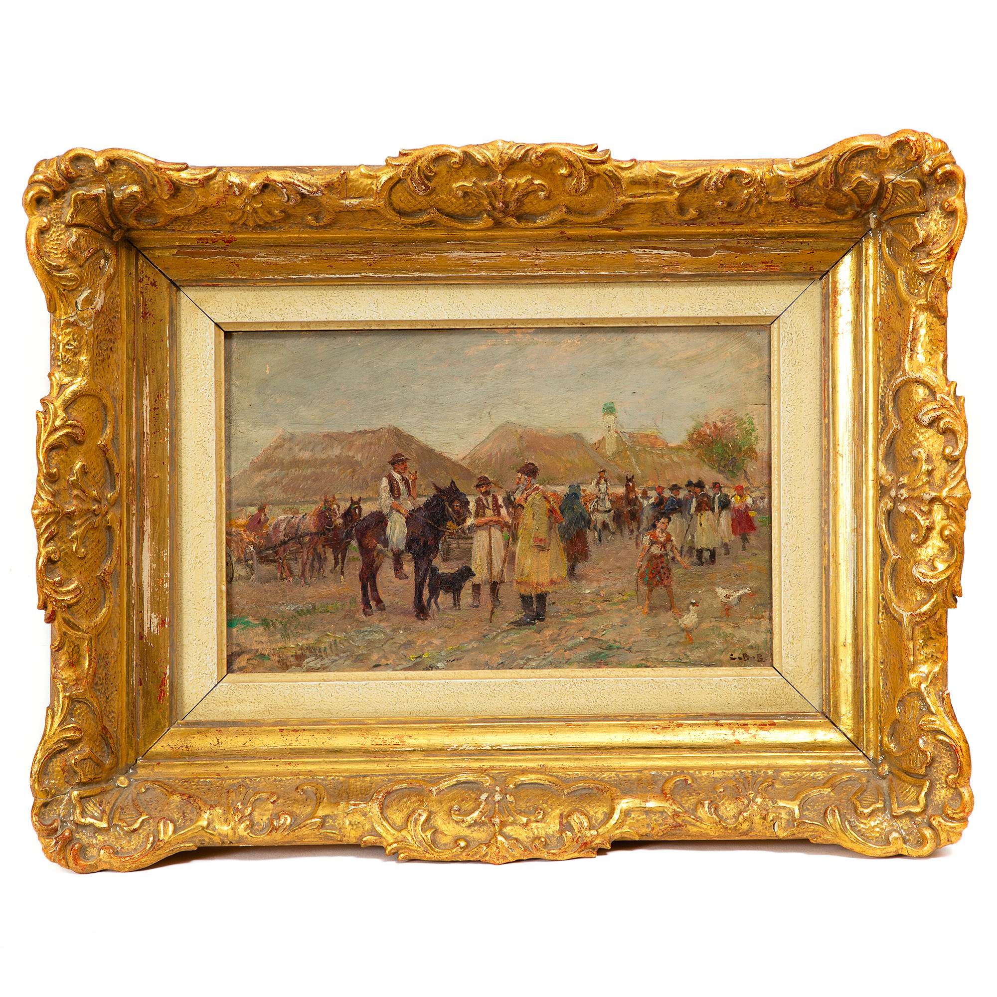 EMMANUEL BACHRACH-BARÉE. Olja på pannå, signerad.