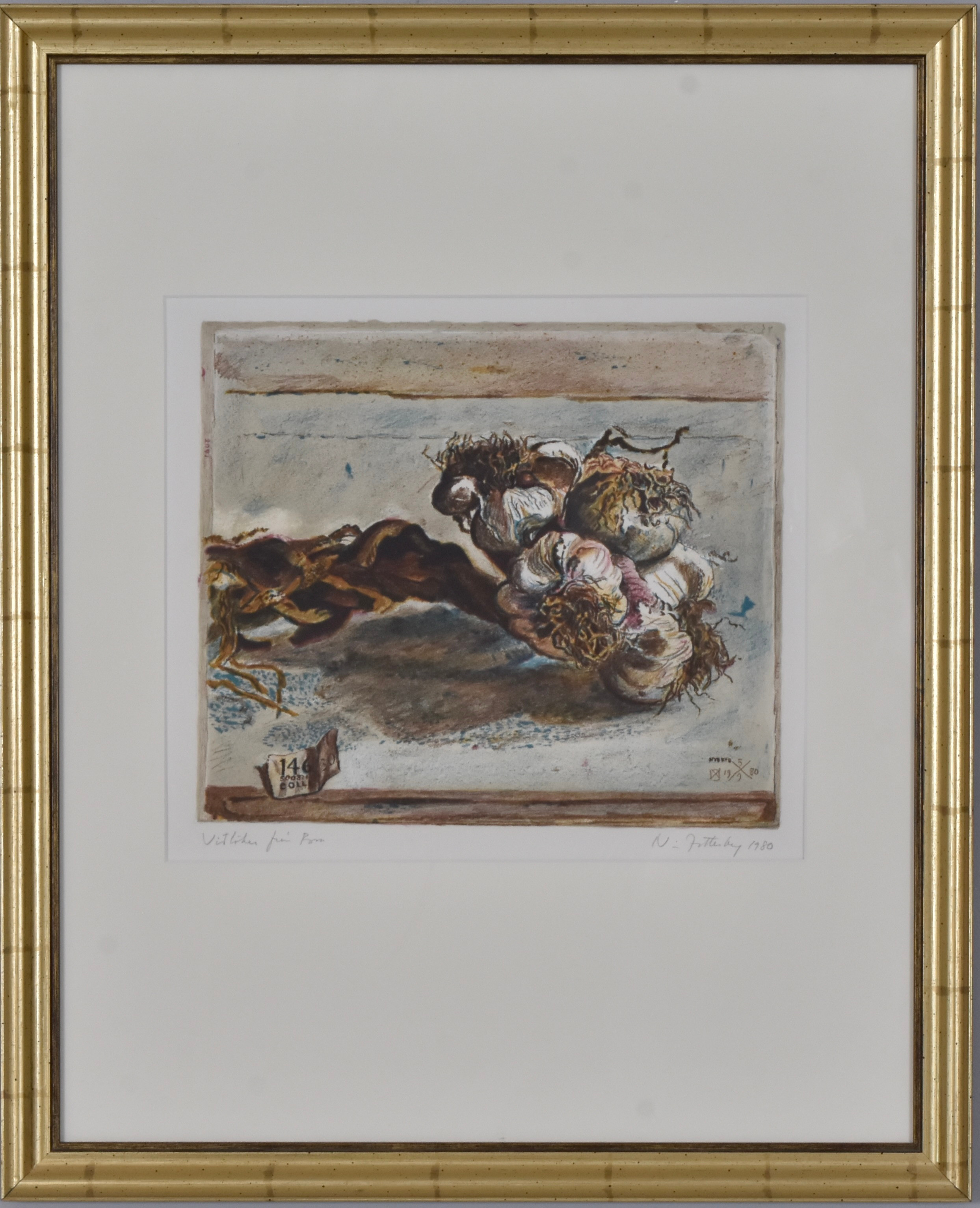 NISSE ZETTERBERG. Färglitografi.