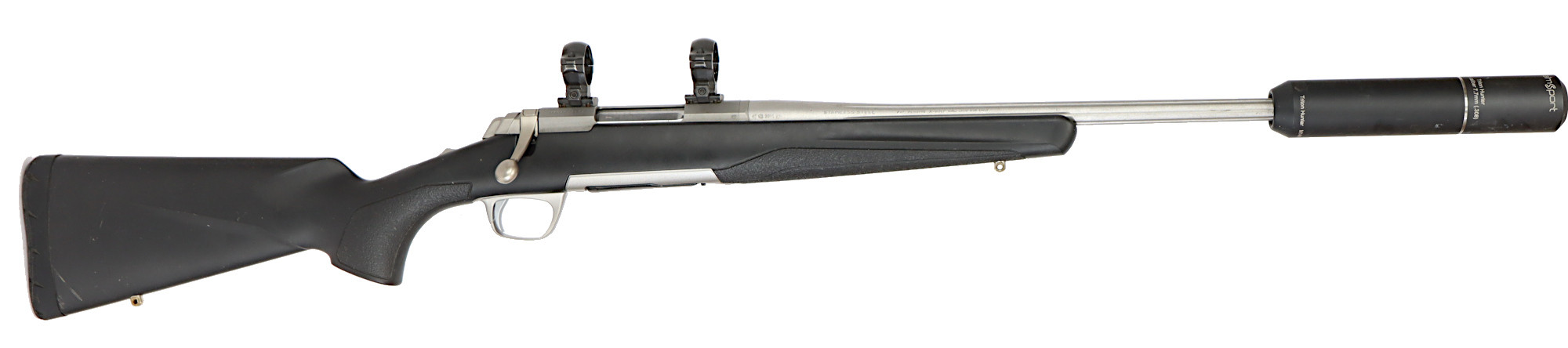 KULGEVÄR MED LJUDDÄMPARE, fabrikat Browning, modell X-Bolt SS, kaliber .308W, tillv.nr 51669ZX354, se-nr SE2913654.
