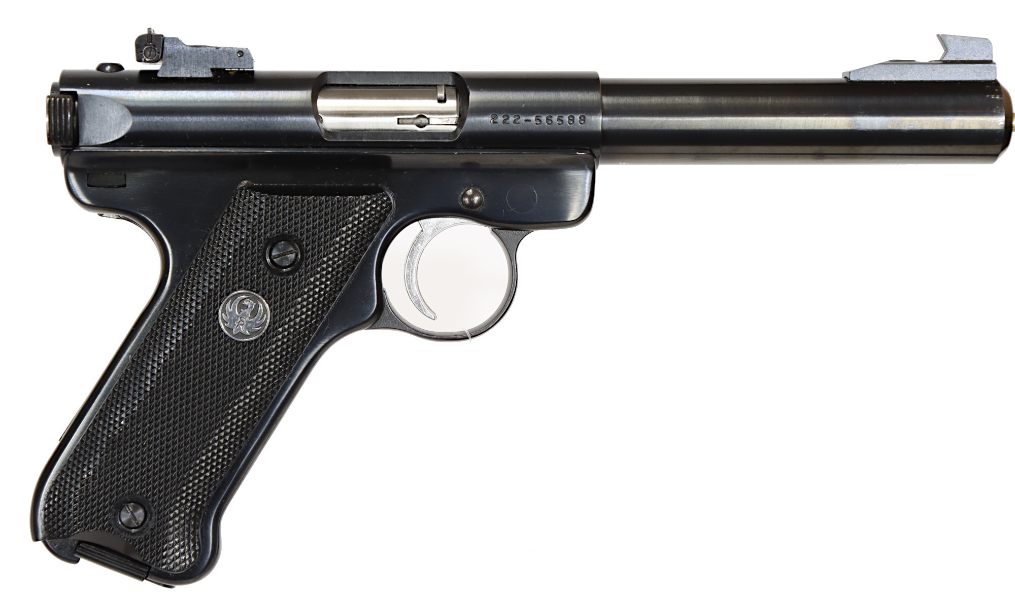 PISTOL, Halvautomatisk, fabrikat Ruger, modell Mark II Target, kaliber .22LR, tillv.nr 222-56588, se-nr SE2271000.