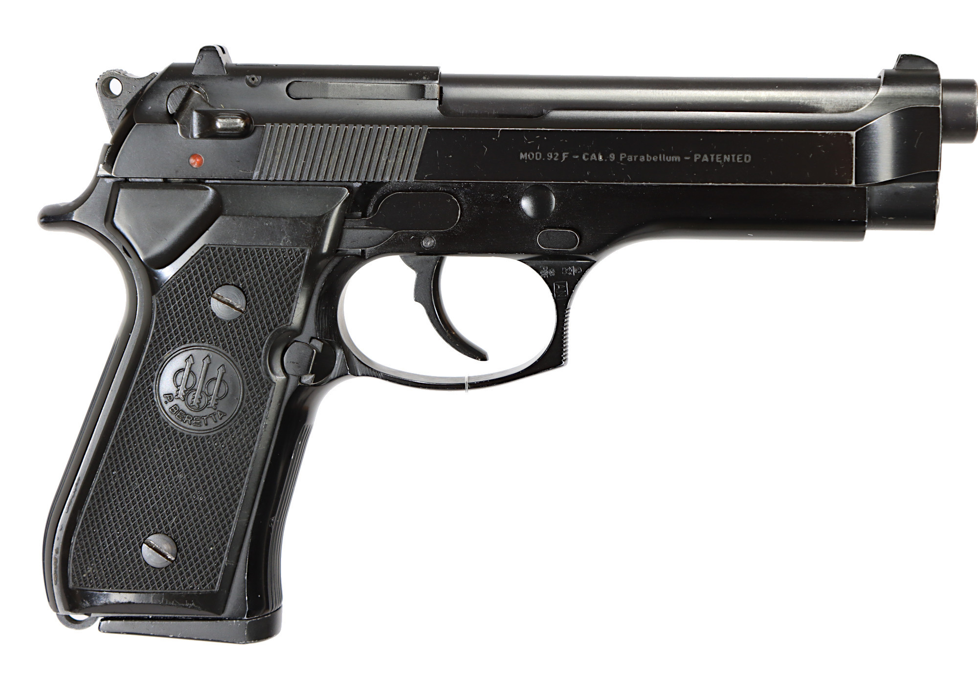 PISTOL, fabrikat Beretta, modell 92F, kaliber 9mm (9x19), tillv.nr C70912Z.