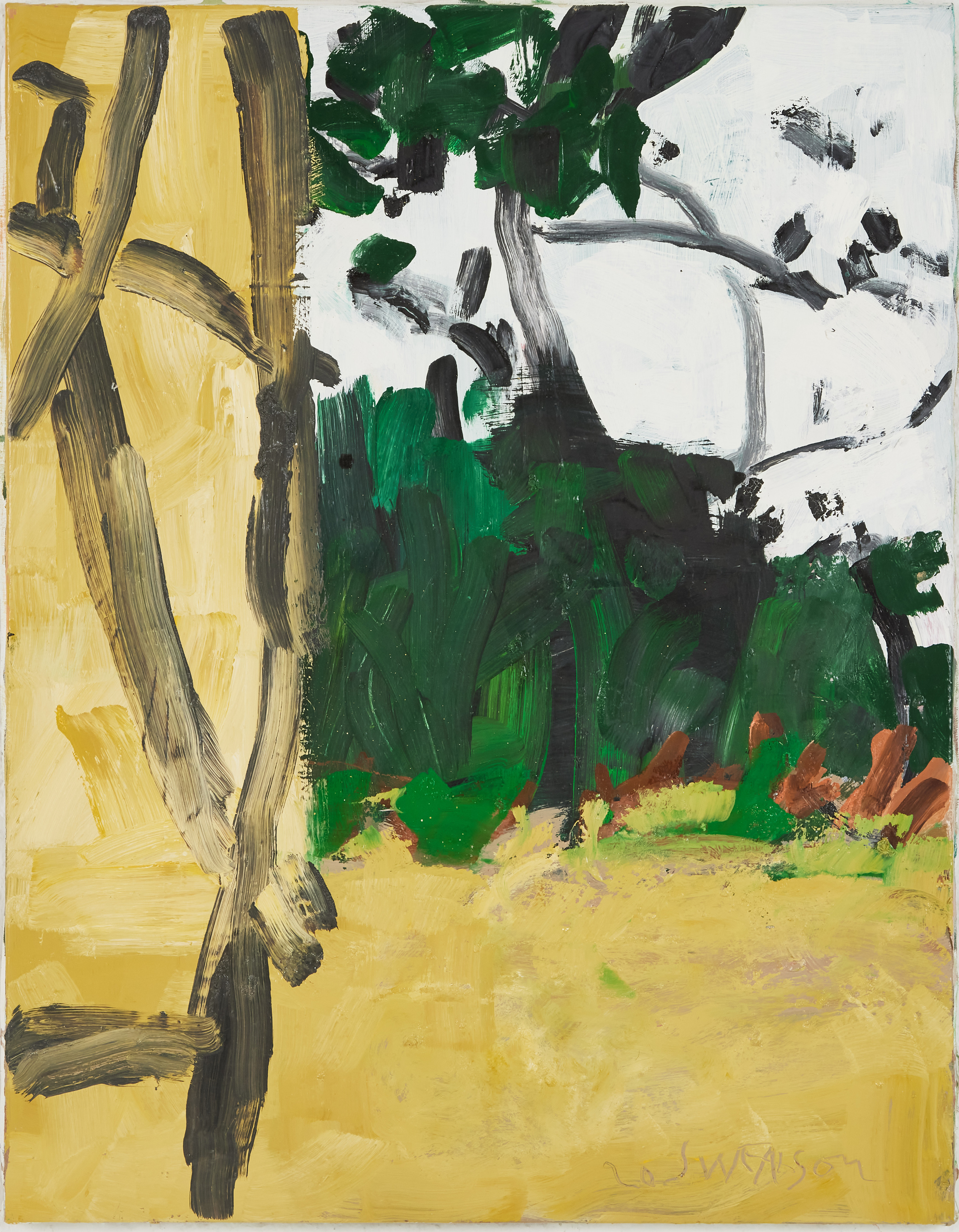 BO SWENSON (1932-2022). Komposition, olja på duk, signerad, daterad mars -17 a tergo.