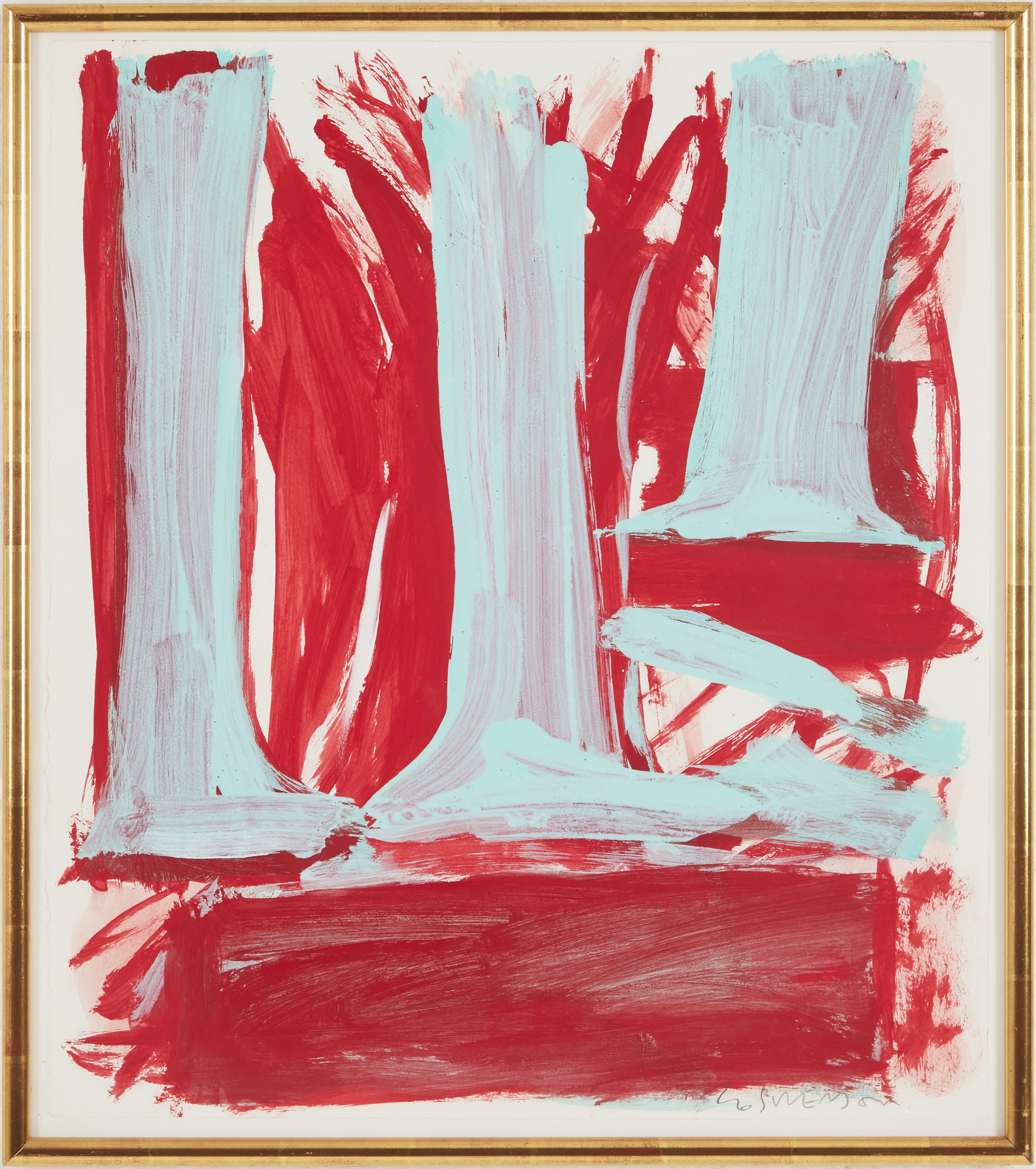 BO SWENSON (1932-2022). "Träd", akryl på papper, signerad, daterad a tergo.