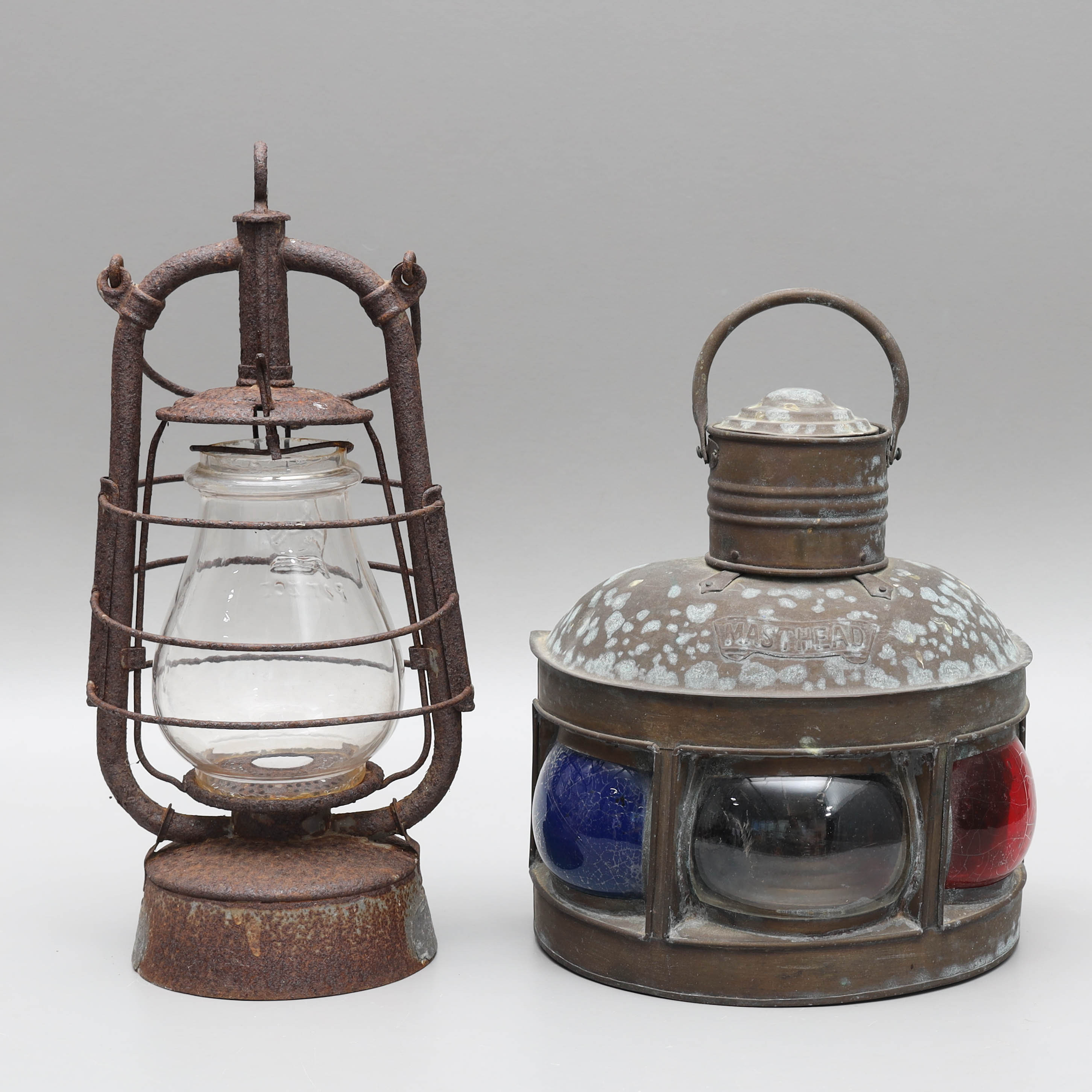 LYKTOR, 2 st, navigationslykta & stormlykta, Masterhead samt Fenix No 1.