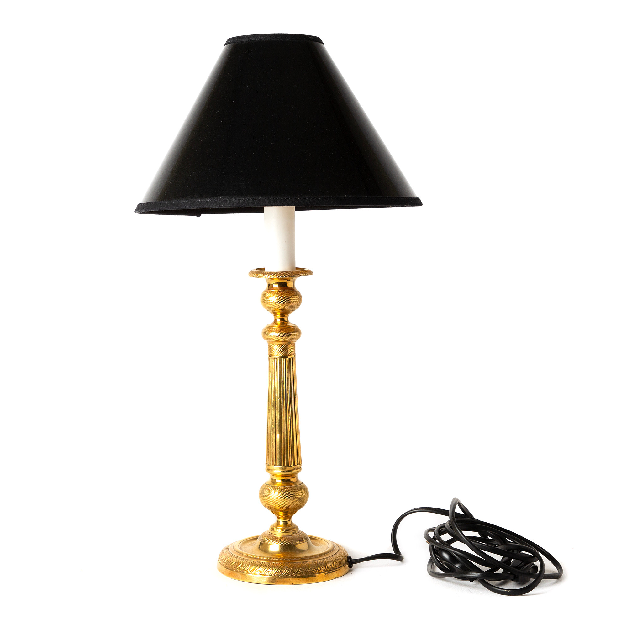 BORDSLAMPA. Omgjord ljusstake, Frankrike 1800-tal.