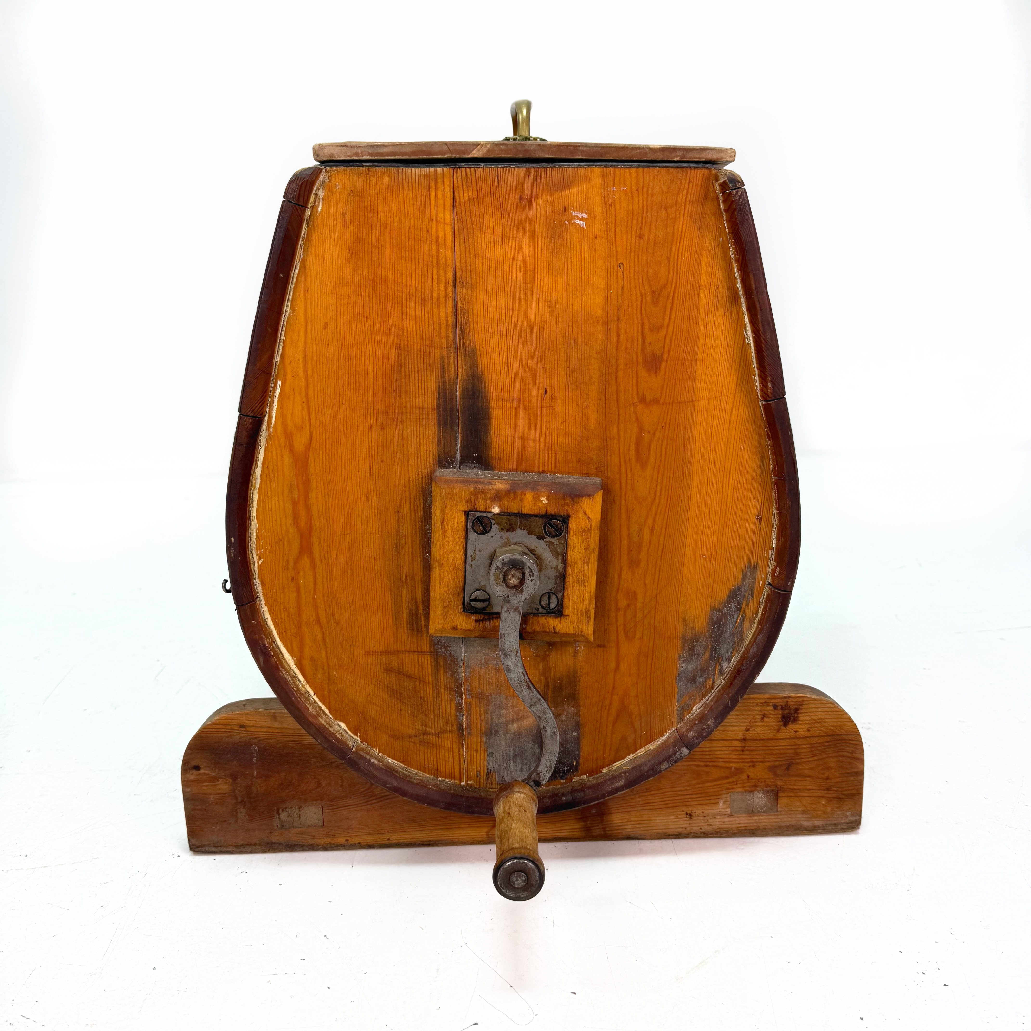 TVÄTTMASKIN ALLMOGE, trä metall med vev.