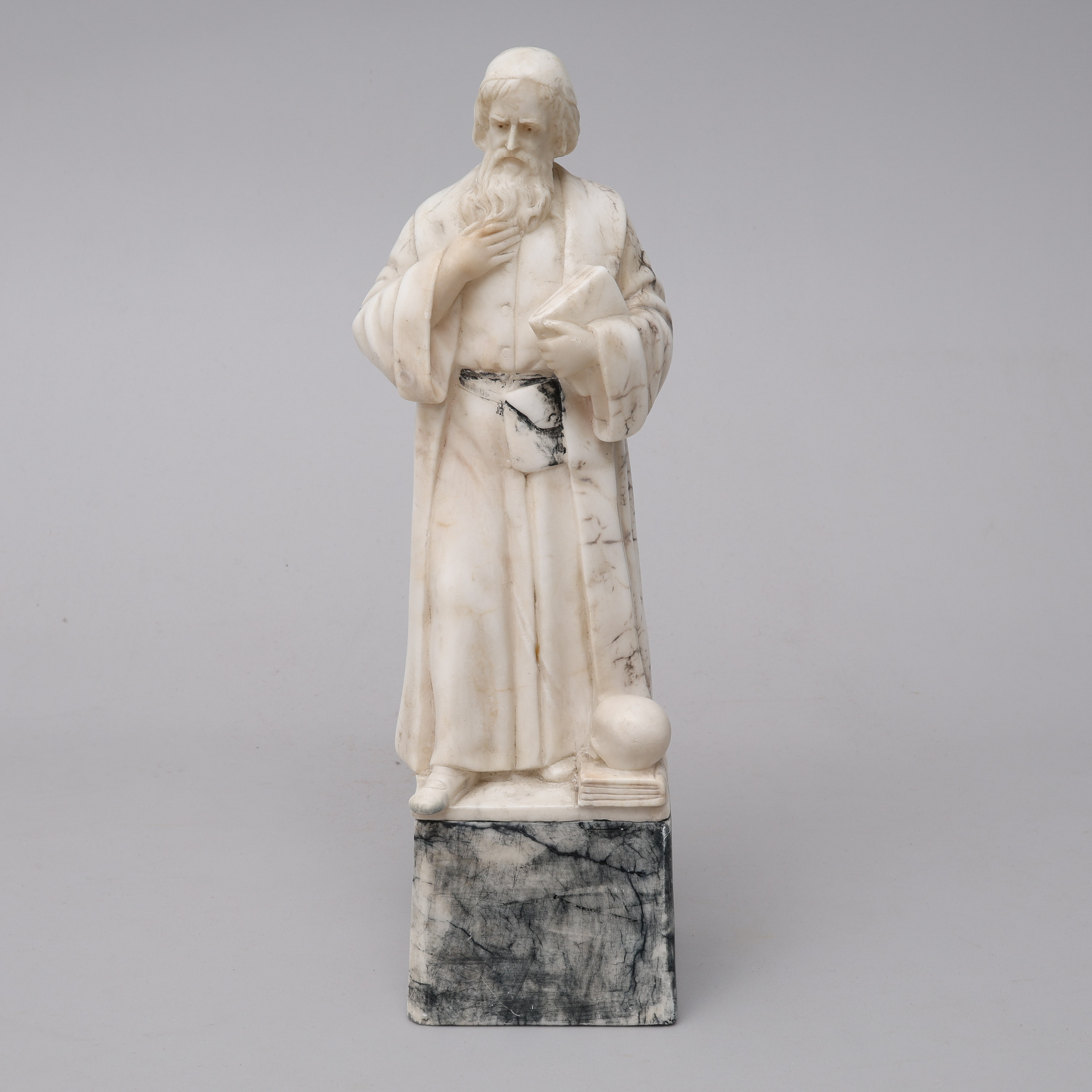 CESARE-AUGUSTE DETTI 1848-1914. SKULPTUR, ALABASTER, RENÄSSANSLÄRD, SIGNERAD C. DETTI, O. 1900.