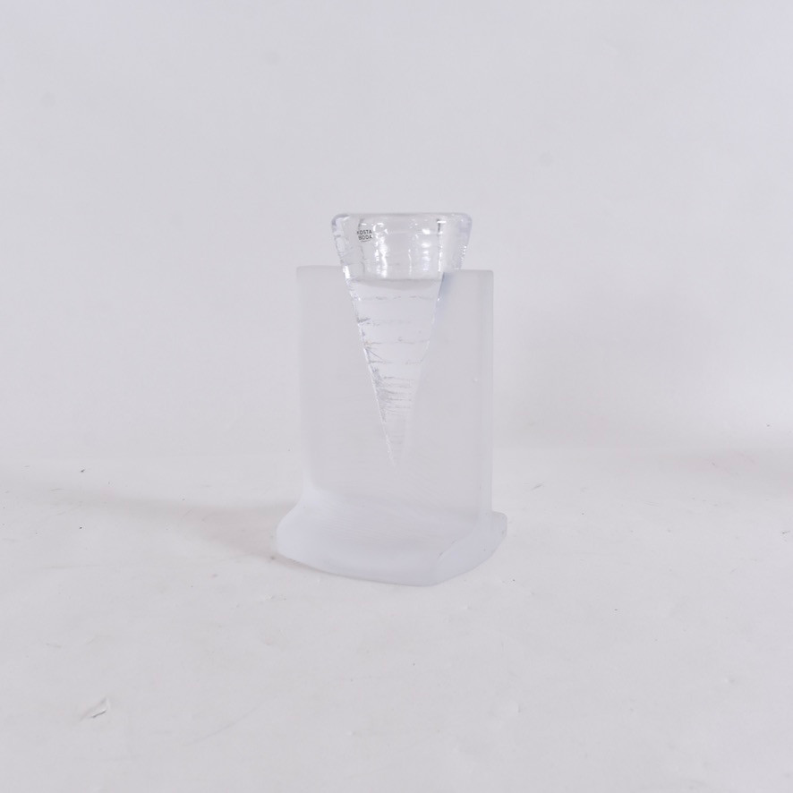 KJELL ENGMAN. Ljusstake för värmeljus,"Ice age", Kosta Boda.