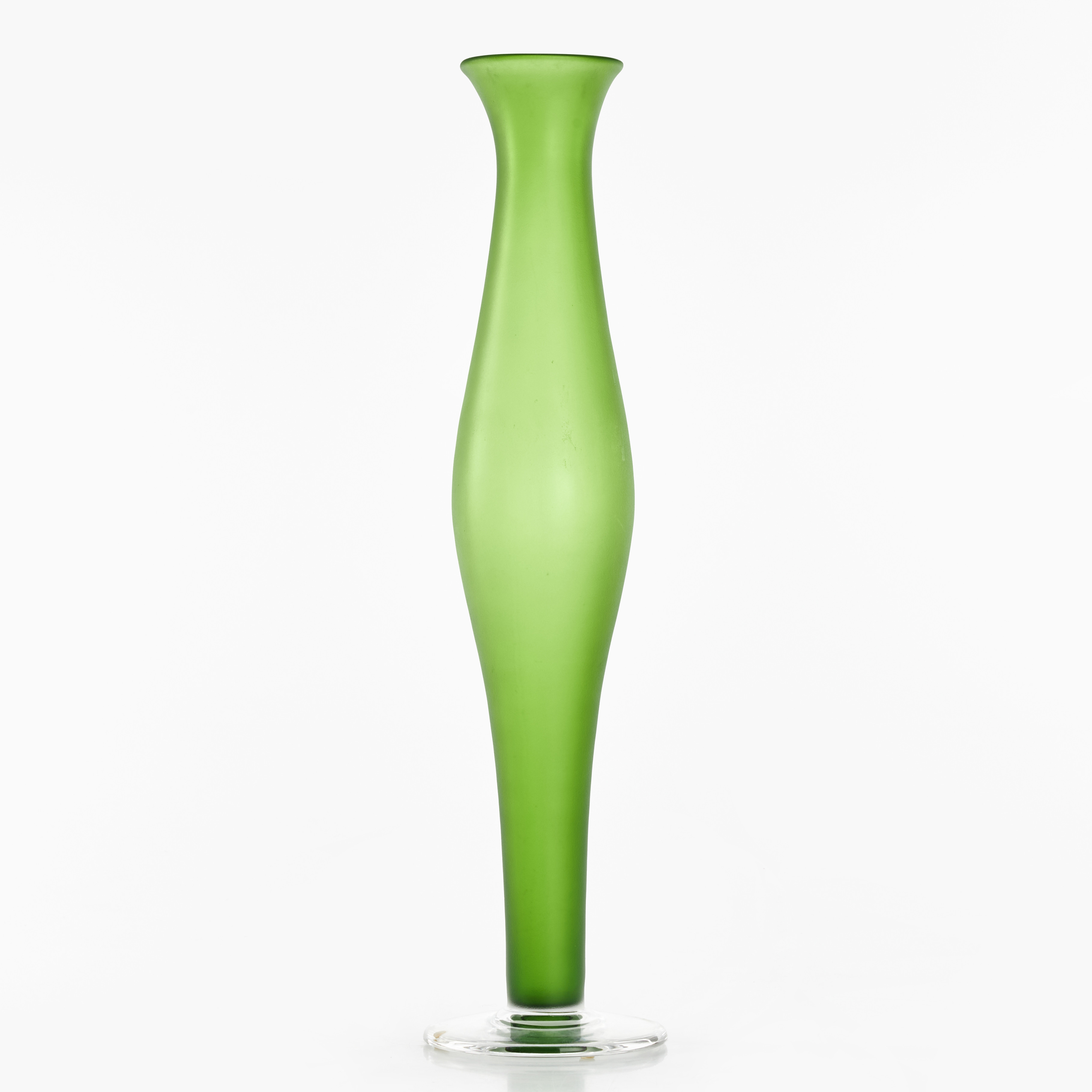 ANNE NILSSON (född 1947). Skulpturvas, glas, signerad, Orrefors, omkring 1900-talets slut.