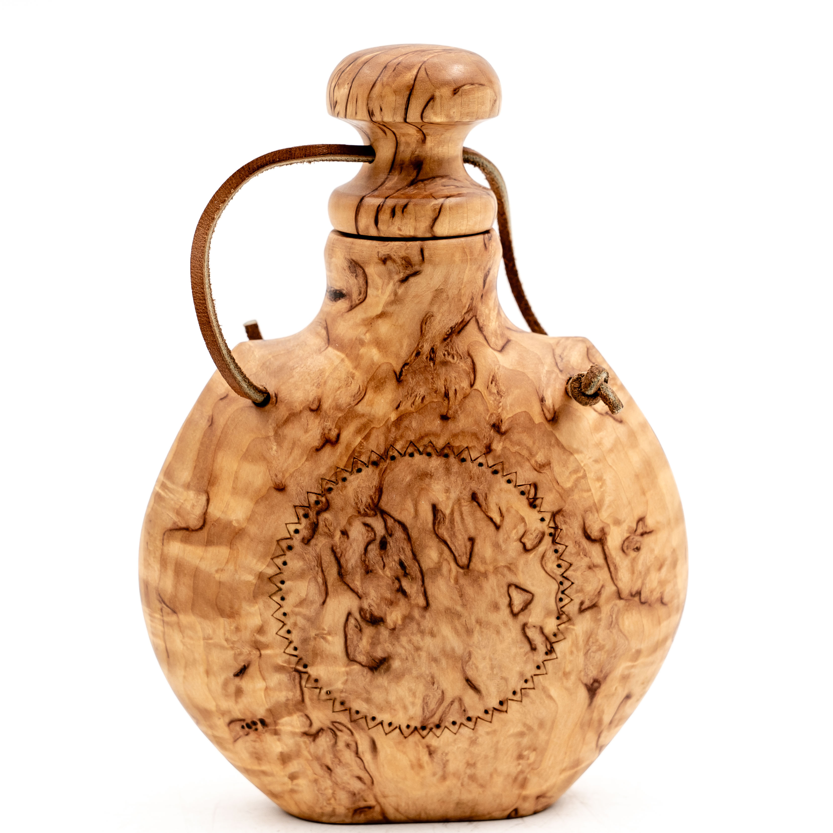 PER SUNNA. Saltflaska, Sameslöjd, Signerad 1900-tal.