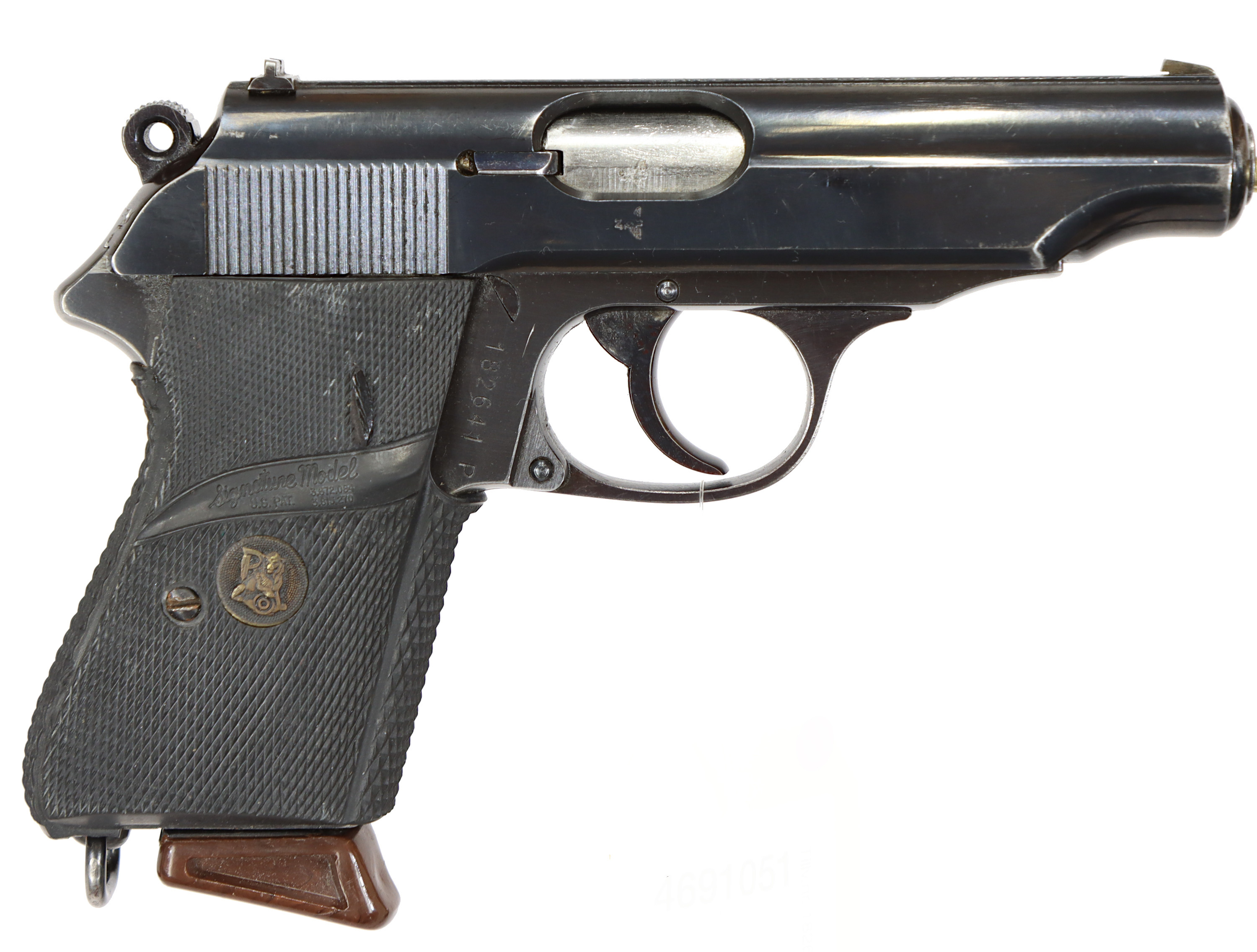 PISTOL, fabrikat Walther Zella Mehlis, modell PP, kaliber 7,65mm, tillv.nr 182641P, se-nr SE0284426.