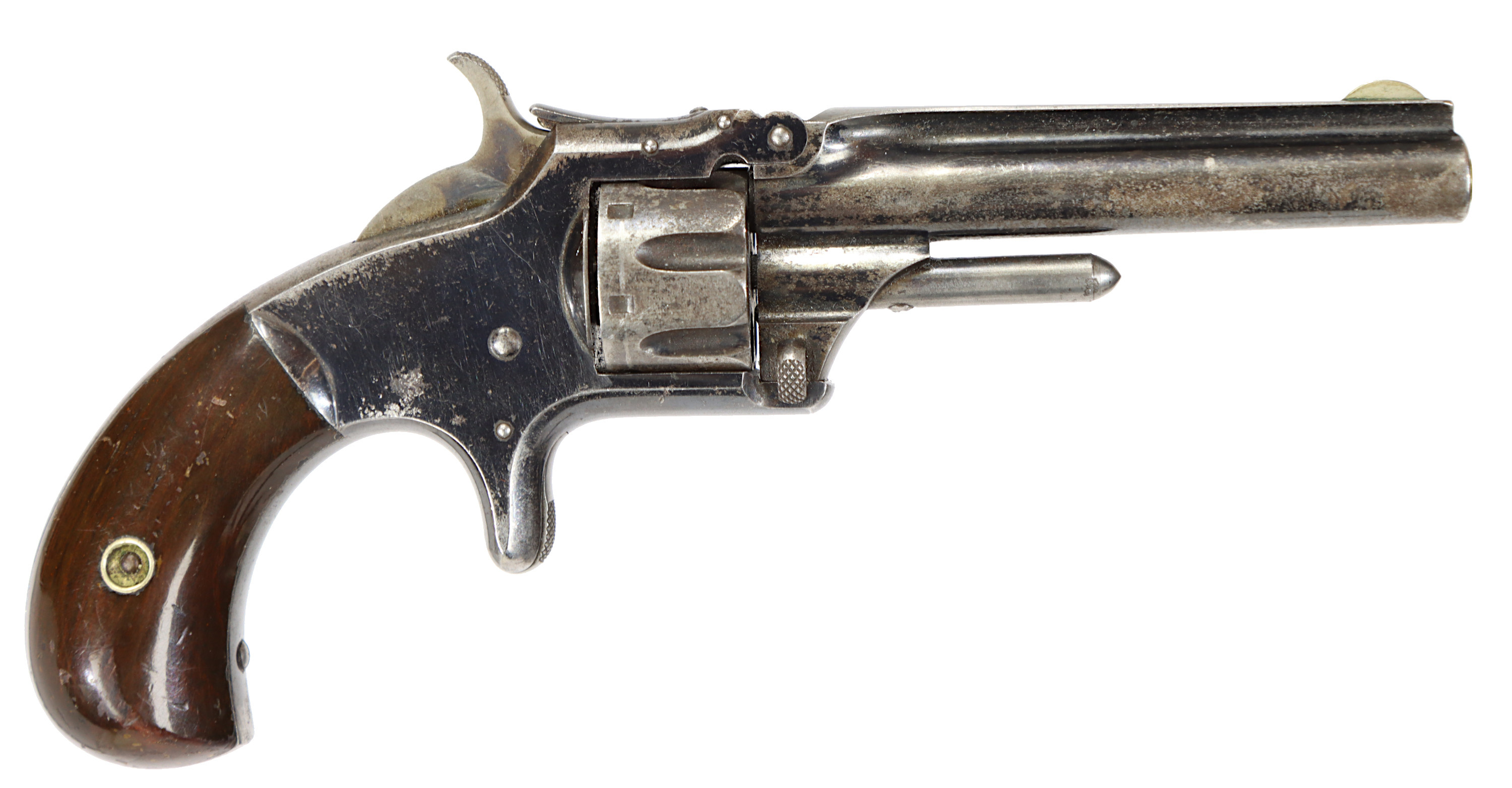 REVOLVER, fabrikat Smith & Wesson, modell First Model 1868, kaliber .22, tillv.nr 62974, se-nr SE2217967.