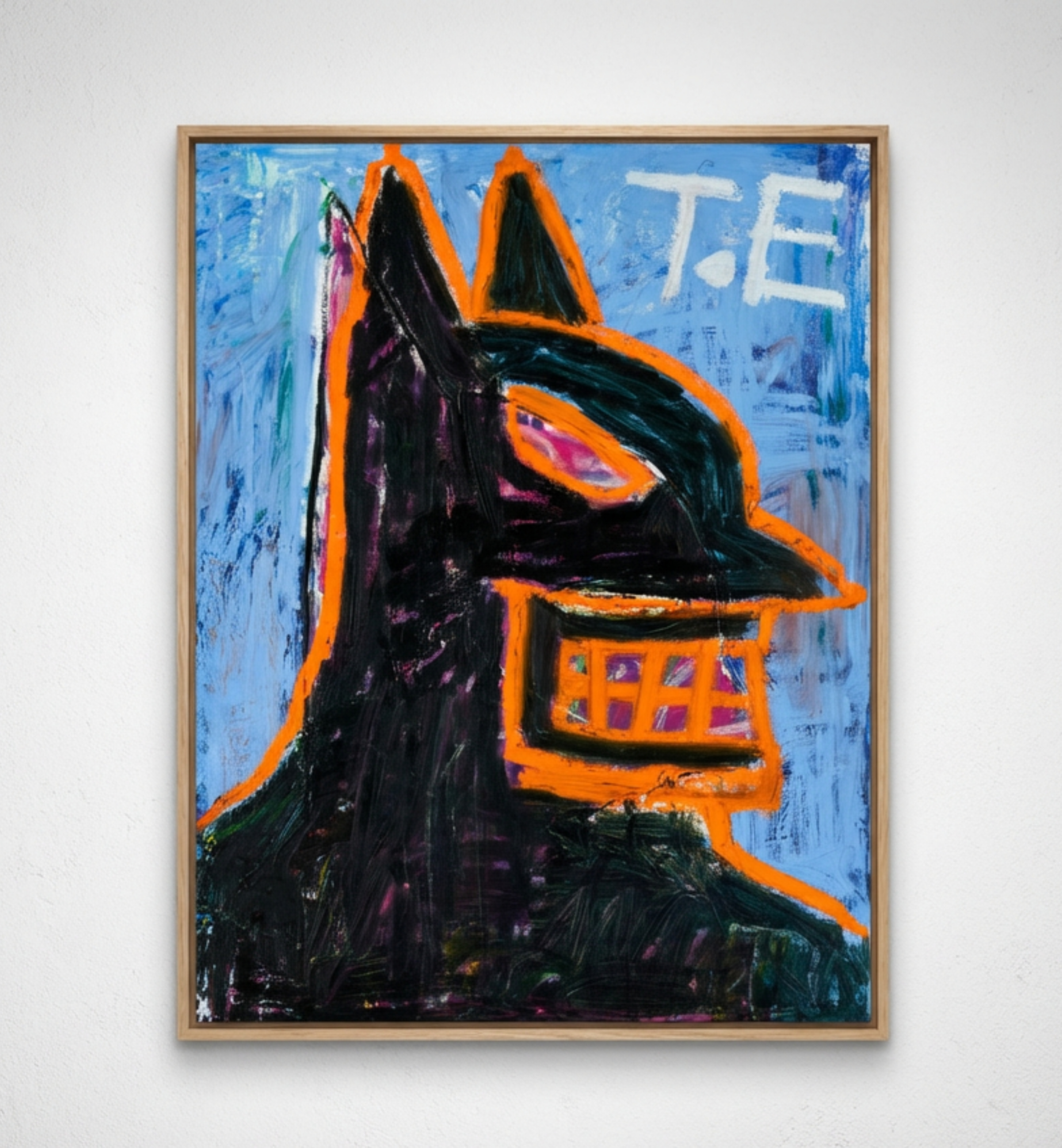 OLIW87 (Tobias Ekman, Sverige, född 1987), BATMAN FROM SIDE #3, original, signerad och daterad atergo 2025, olja på duk.