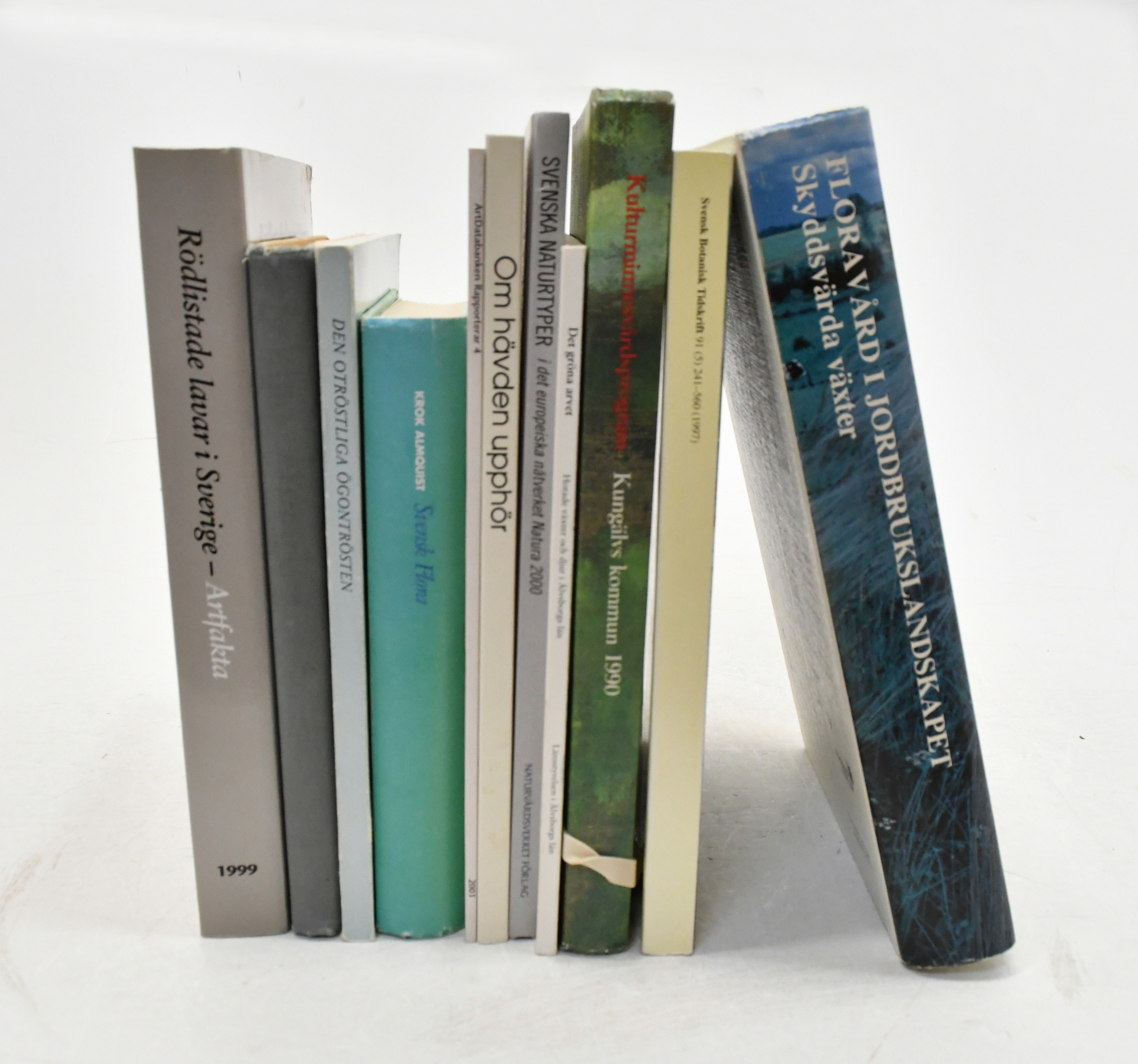 Botanik: Rödlistade arter, Åkerogräsen mm. m.m. 11 Volymer.