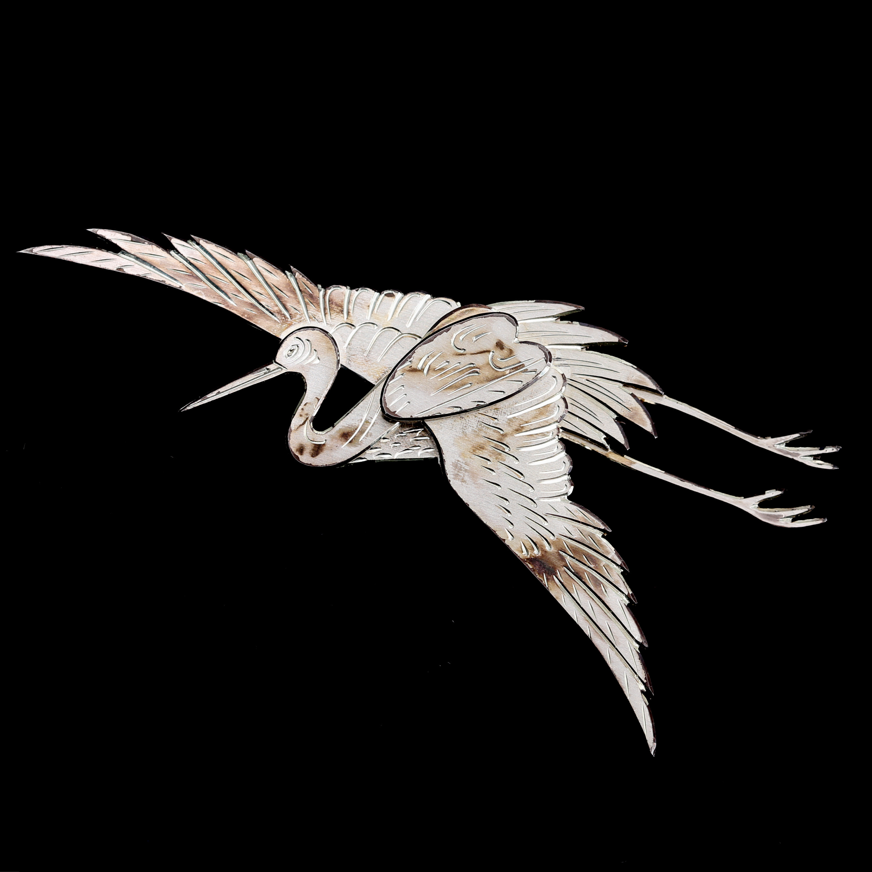 WIWEN NILSSON. Brosch, trana, sterling silver, 1974.