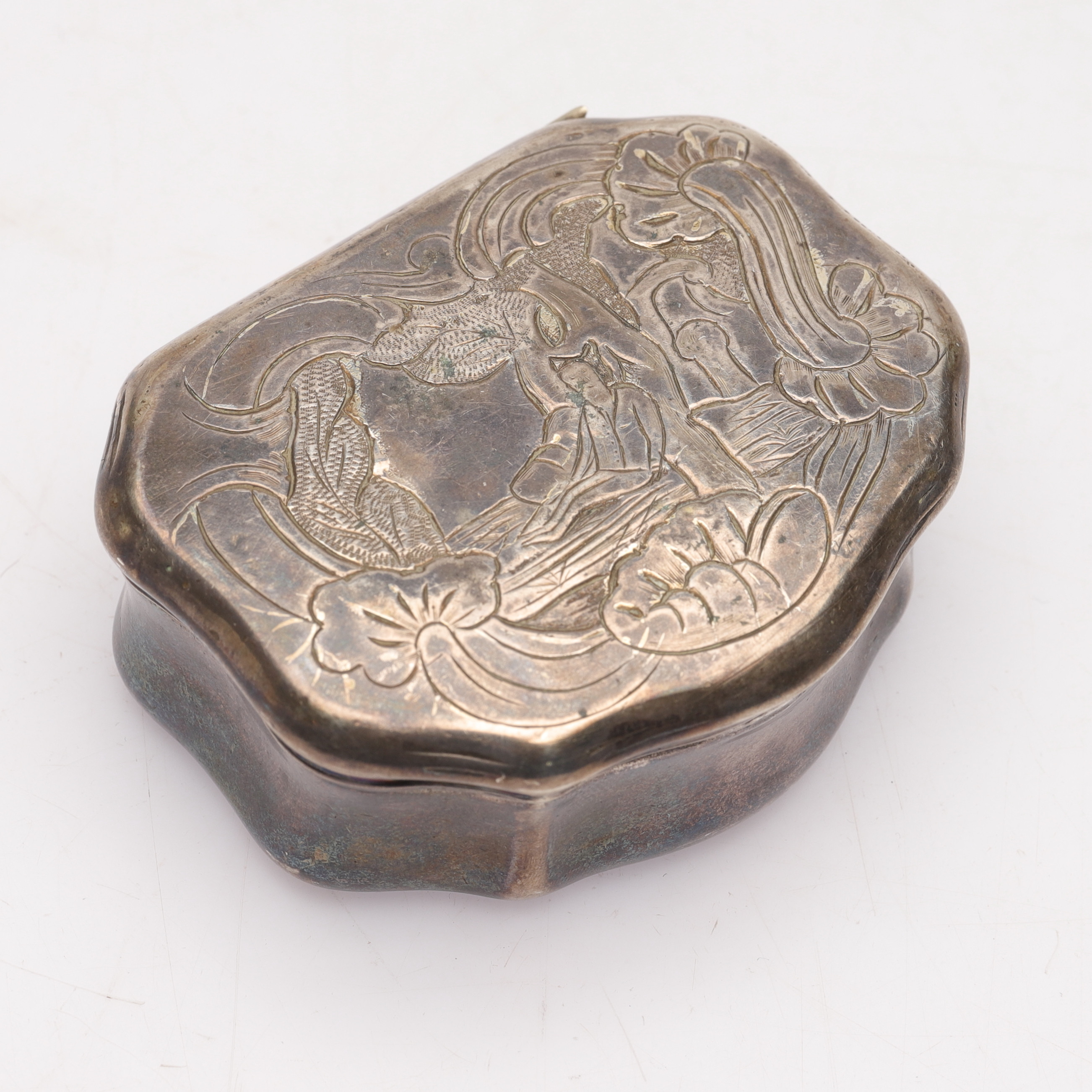 SNUSDOSA, silver, rokoko, 1700-talets andra hälft.