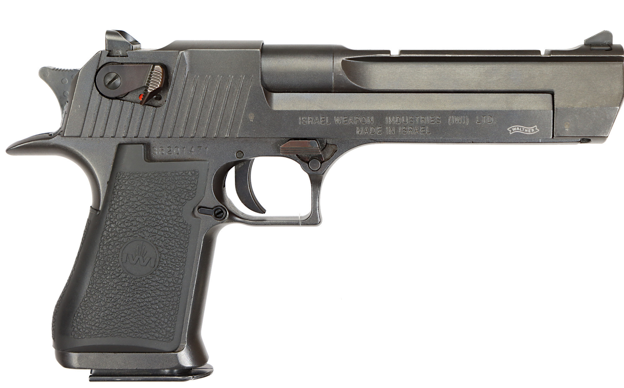 PISTOL, fabrikat IWI Ltd, modell Desert Eagle, kaliber .50 AE, tillv.nr 38201471, se-nr SE2253507.