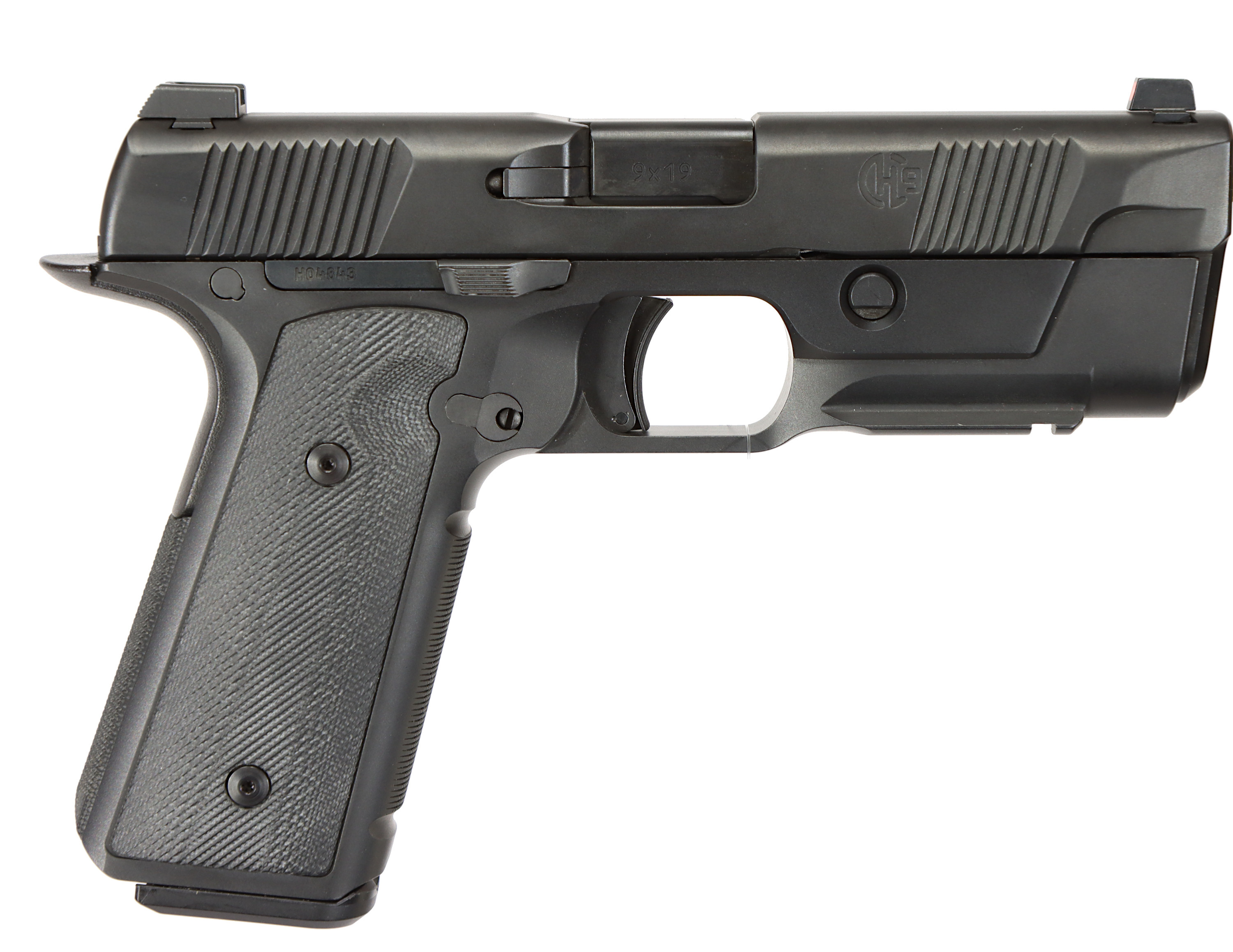 PISTOL, fabrikat Hudson, modell H9, kaliber 9x19, tillv.nr H04843, se-nr SE3245695.
