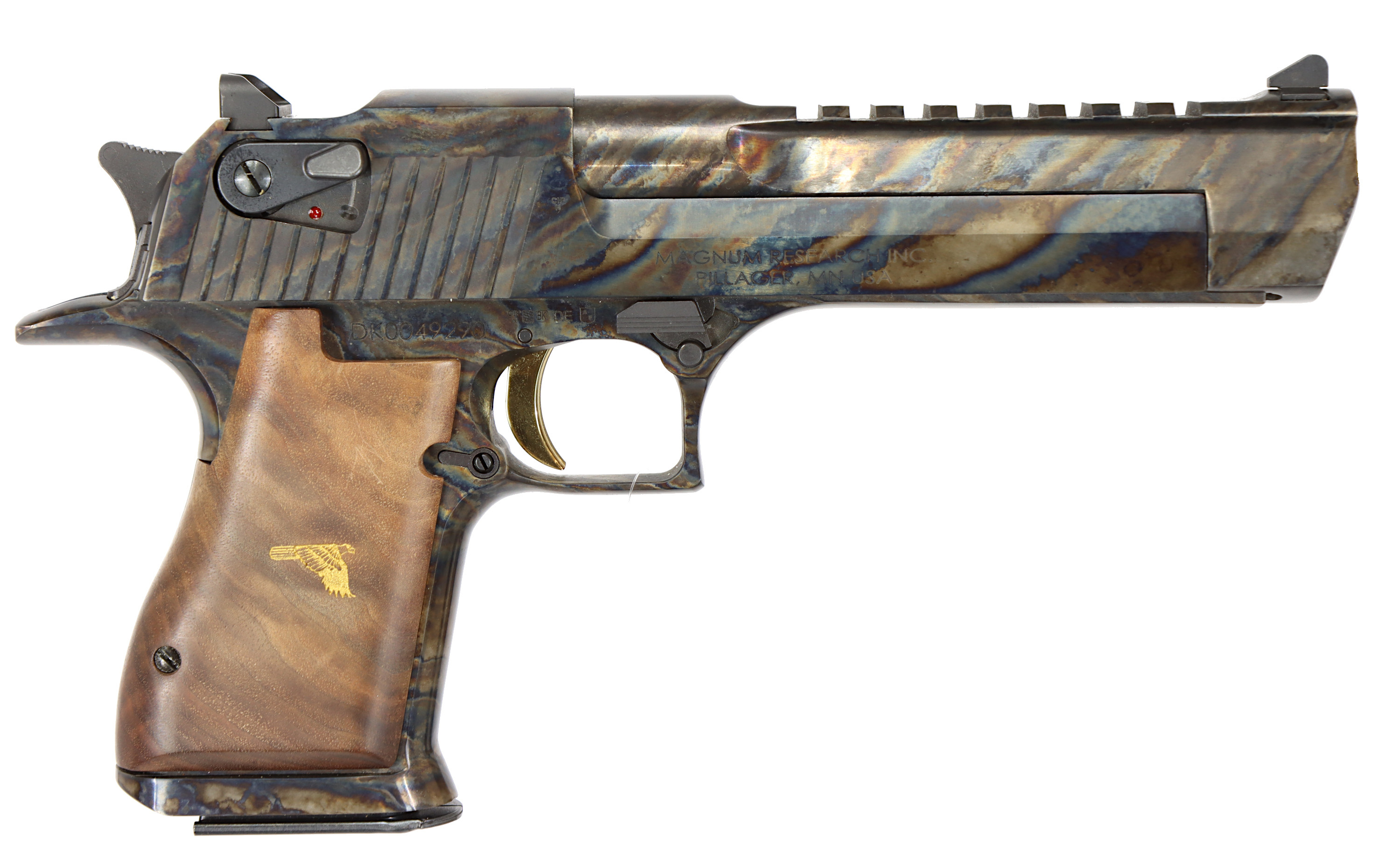 PISTOL, fabrikat Magnum Research Inc, modell Desert Eagle, kaliber .44 Magnum, tillv.nr DK0049290, se-nr SE3231901.