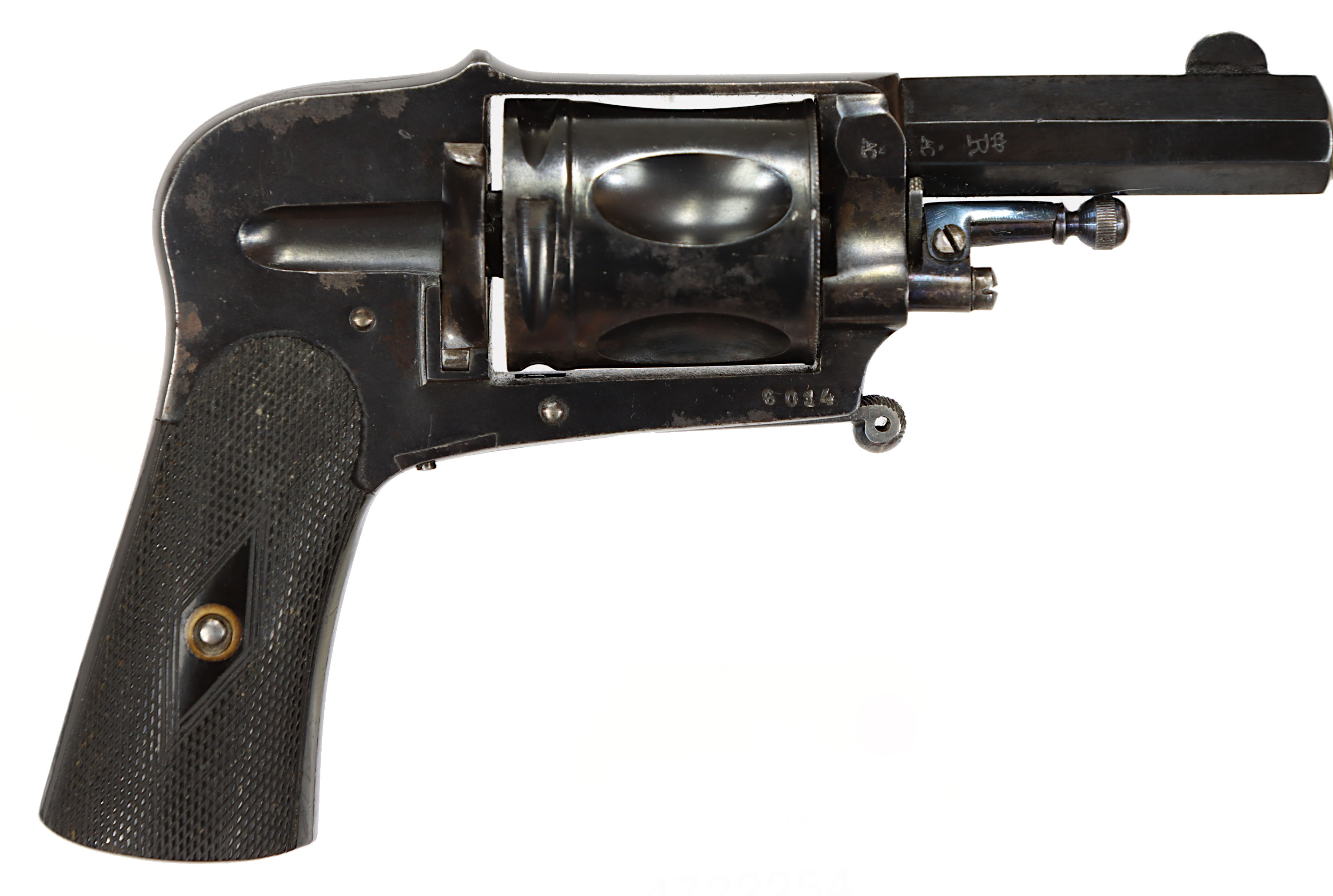 REVOLVER, fabrikat Belgisk, modell Okänd, kaliber .38, tillv.nr 6014, se-nr SE0232928.