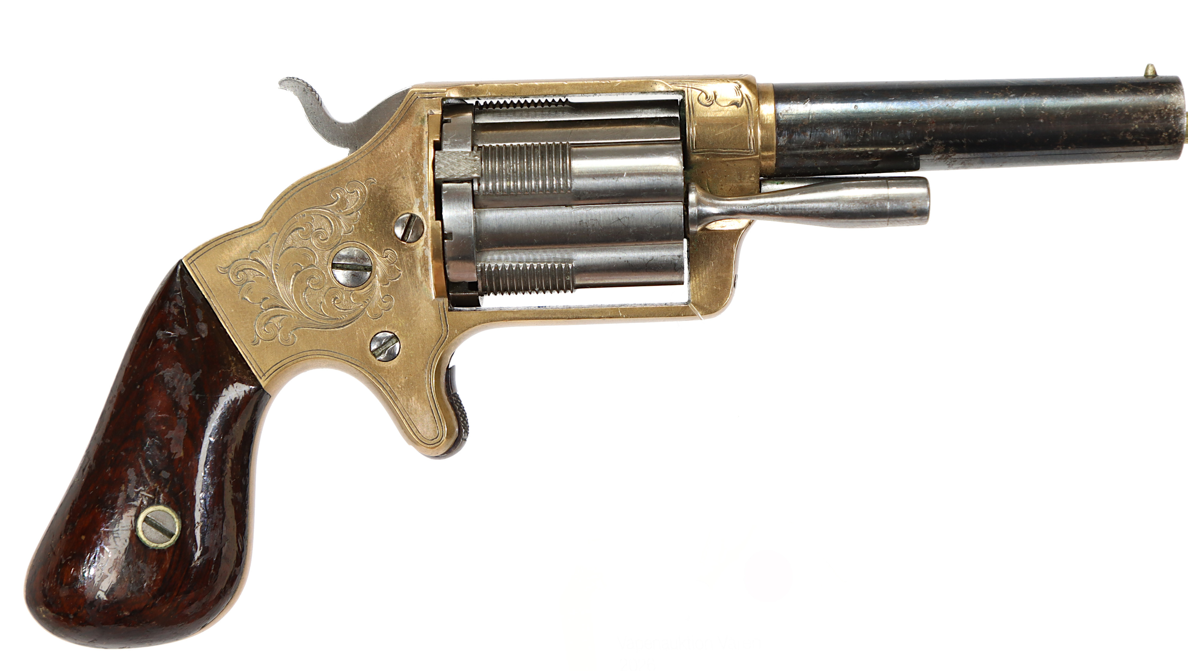 REVOLVER, fabrikat Brooklyn Firearms Co, modell Slocum Frontloading, kaliber .32RF, tillv.nr 4716, se-nr SE0973110.